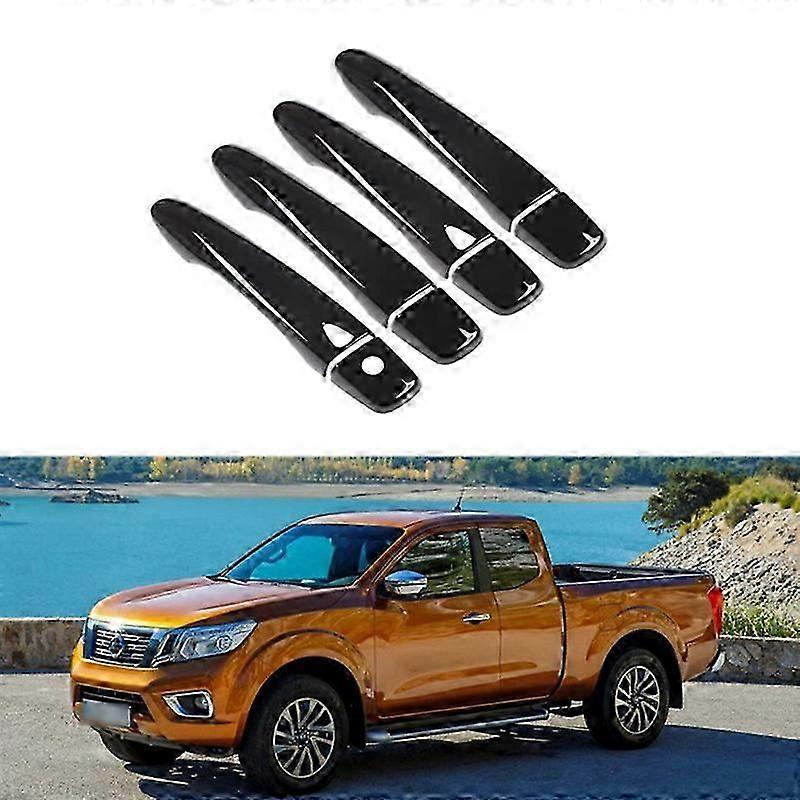 Passend Für 16 20 Nissan Navara Frontier D23 Türgriffabdeckung In Glänzendem Schwarzchrom (carbon, 2 Löcher)