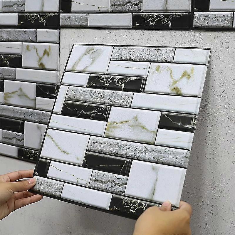 Selbstklebende Fliesenwandaufkleber, Heimdekoration, 3d-pvc-aufkleber, Abdeckungen Für Küchenschränke, Badezimmertapete, Wasserdichte Tapete (1)