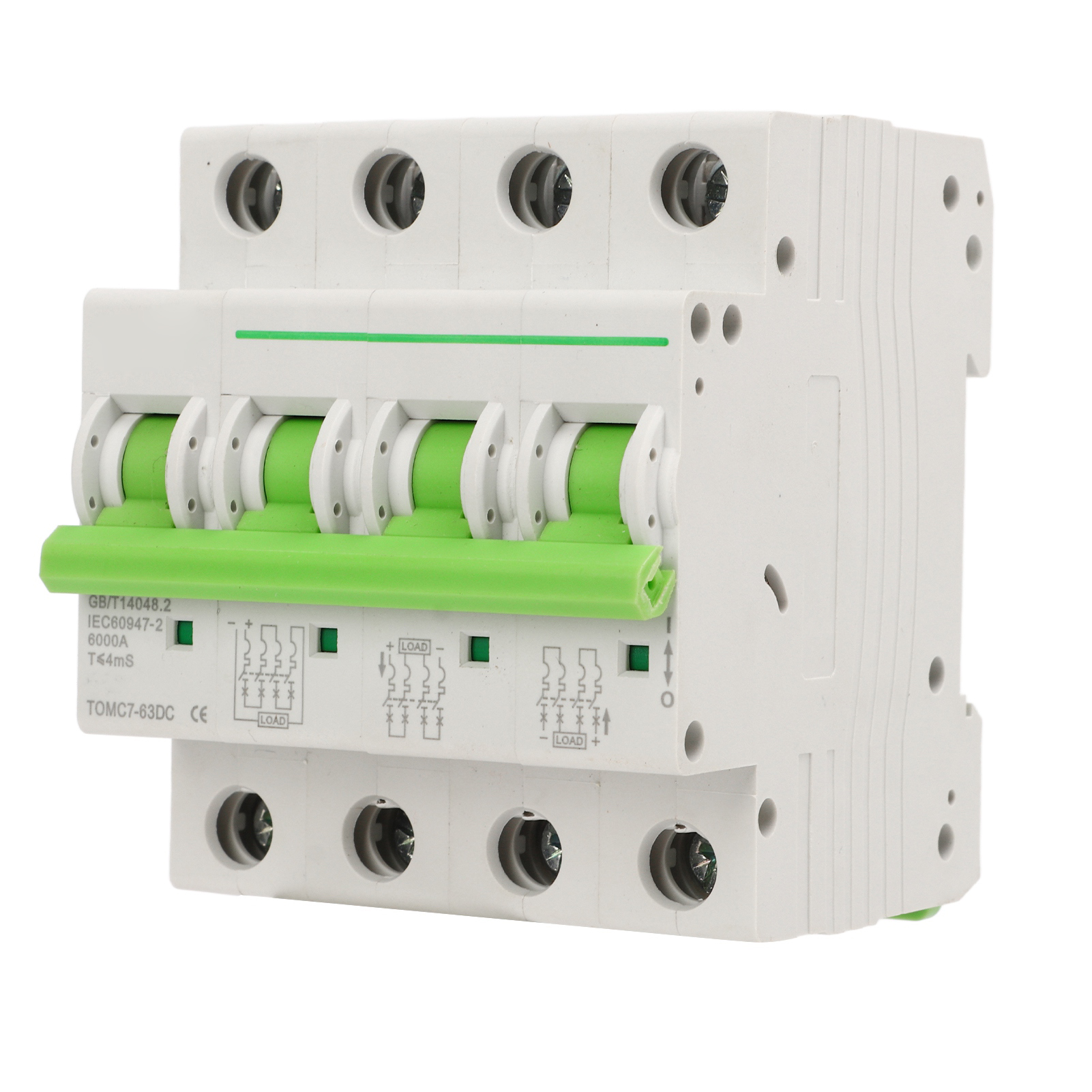 4-poliger Solar-pv-leistungsschalter, Zuverlässiger Und Stabiler Mcb-miniaturleistungsschalter, 1000 V, 32 A
