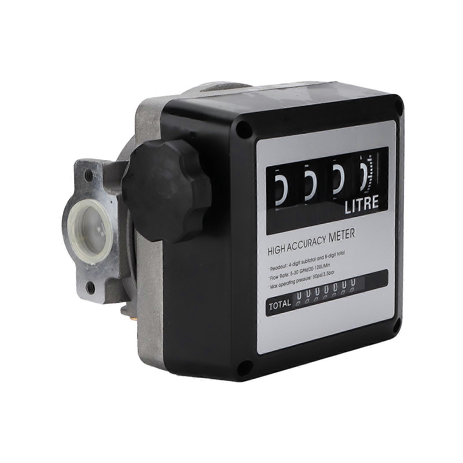 4-stelliger Kraftstoffdurchflussmesser Mit Großem Display, 5–30 Gpm (20–120 L/min), Hohe Genauigkeit Für Benzin