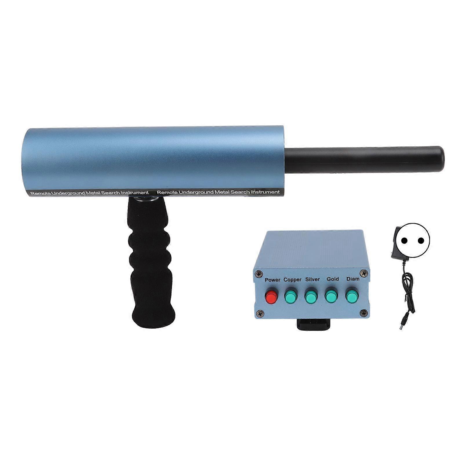 Aks Metalldetektor, 14 M Tiefe, 800 M Reichweite, Aluminium-metallsuchgerät, Scanner, 100–240 V, Eu-stecker, Blau
