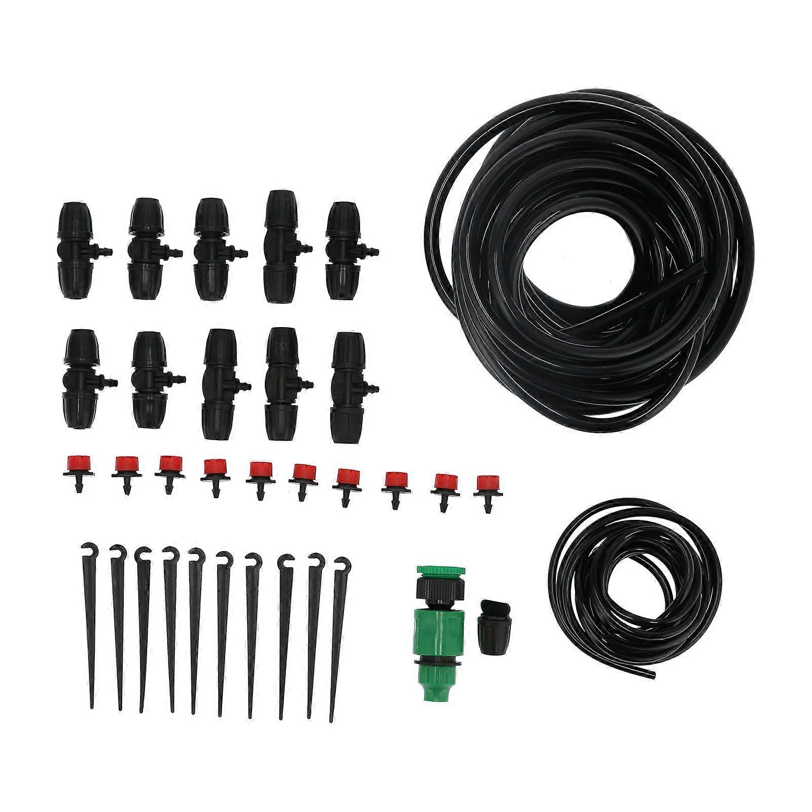 10 M Schlauch 8/11 Verstellbare Tropfer T-stück Set Garten Automatisches Tropfbewässerungssystem