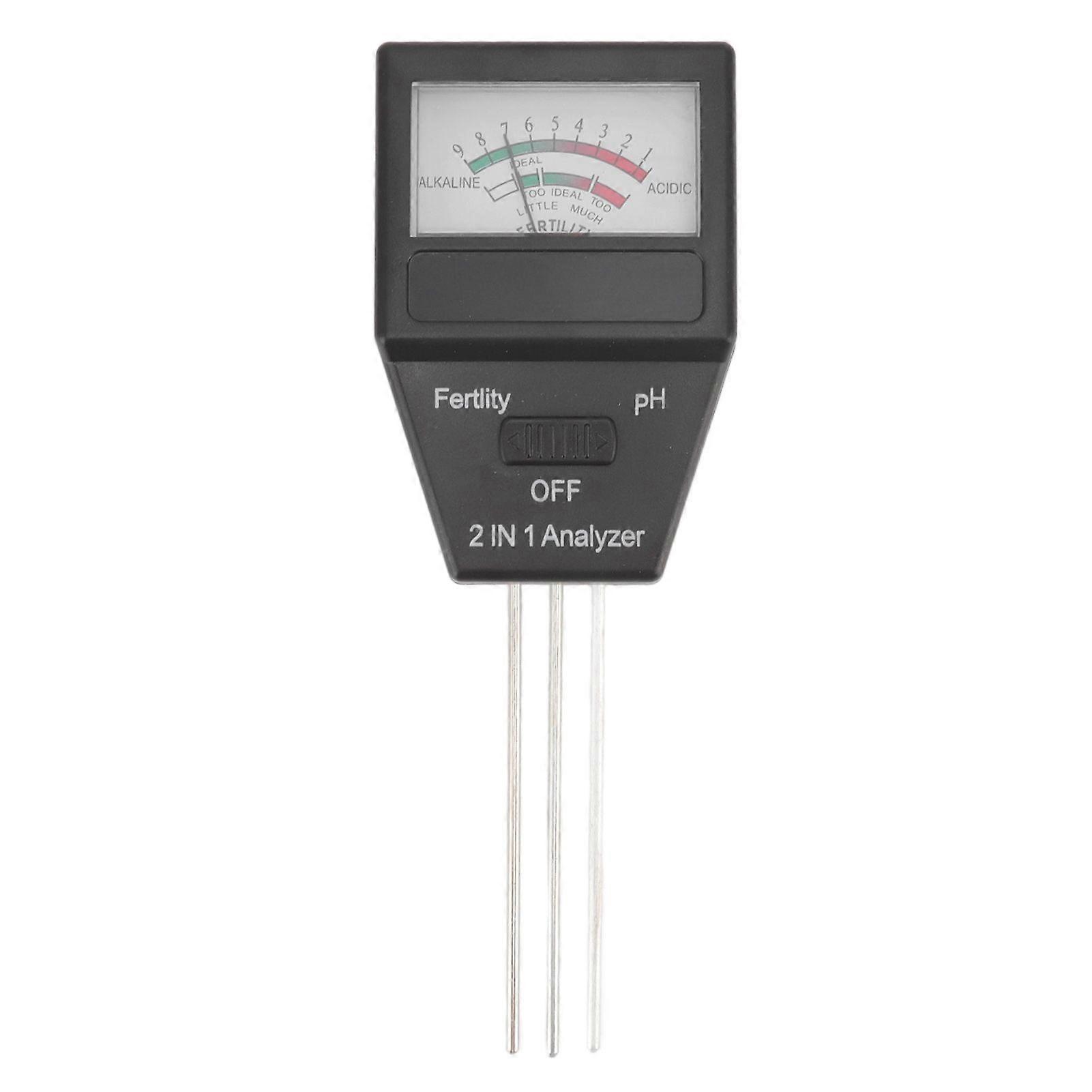 2-in-1 Boden-ph-meter Und Bodenfruchtbarkeitstester Mit 3 Sonden Für Hausgarten, Rasen, Landwirtschaft, Innen- Und Außenbereich
