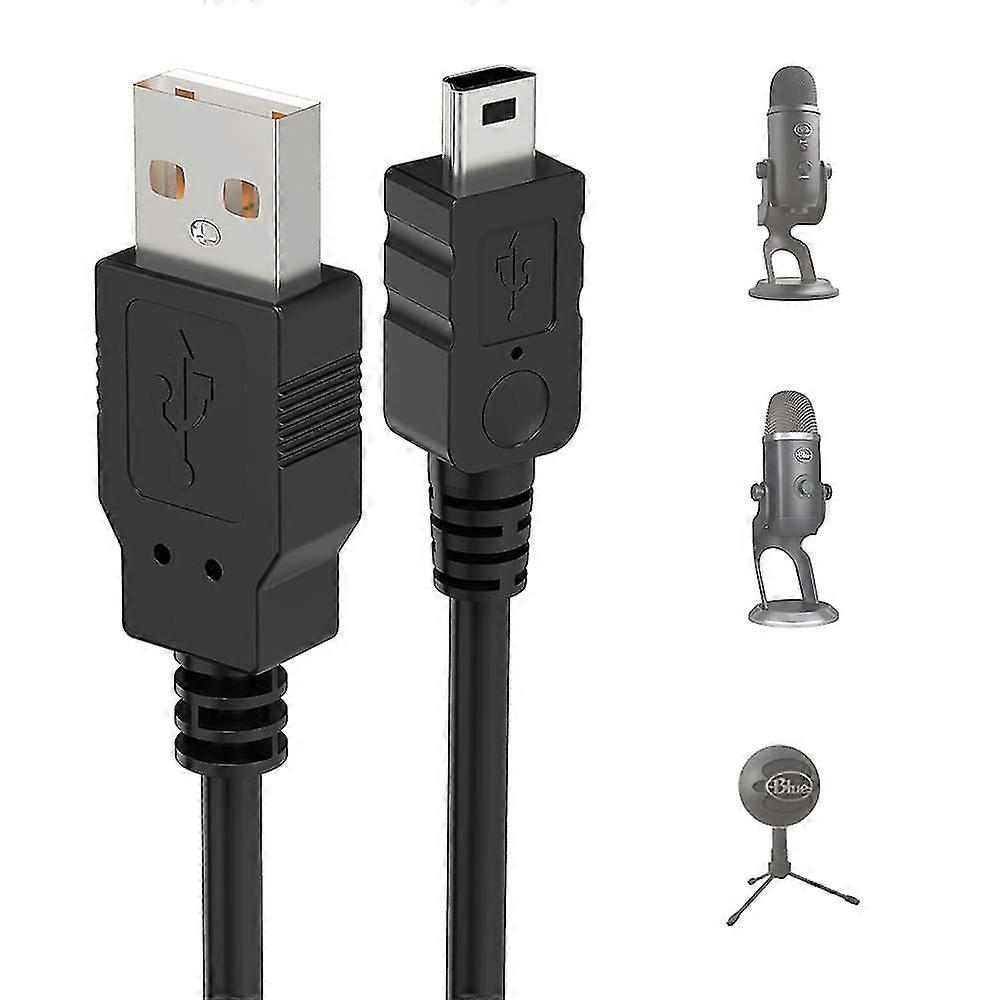 Usb-mikrofonkabel Für Blue Yeti, 2 M Langes Yeti-mikrofon-stromkabel, Usb-a-stecker Auf Mini-usb-kabel Für Blue Yeti Usb-mikrofon, Blue Snowball Ic