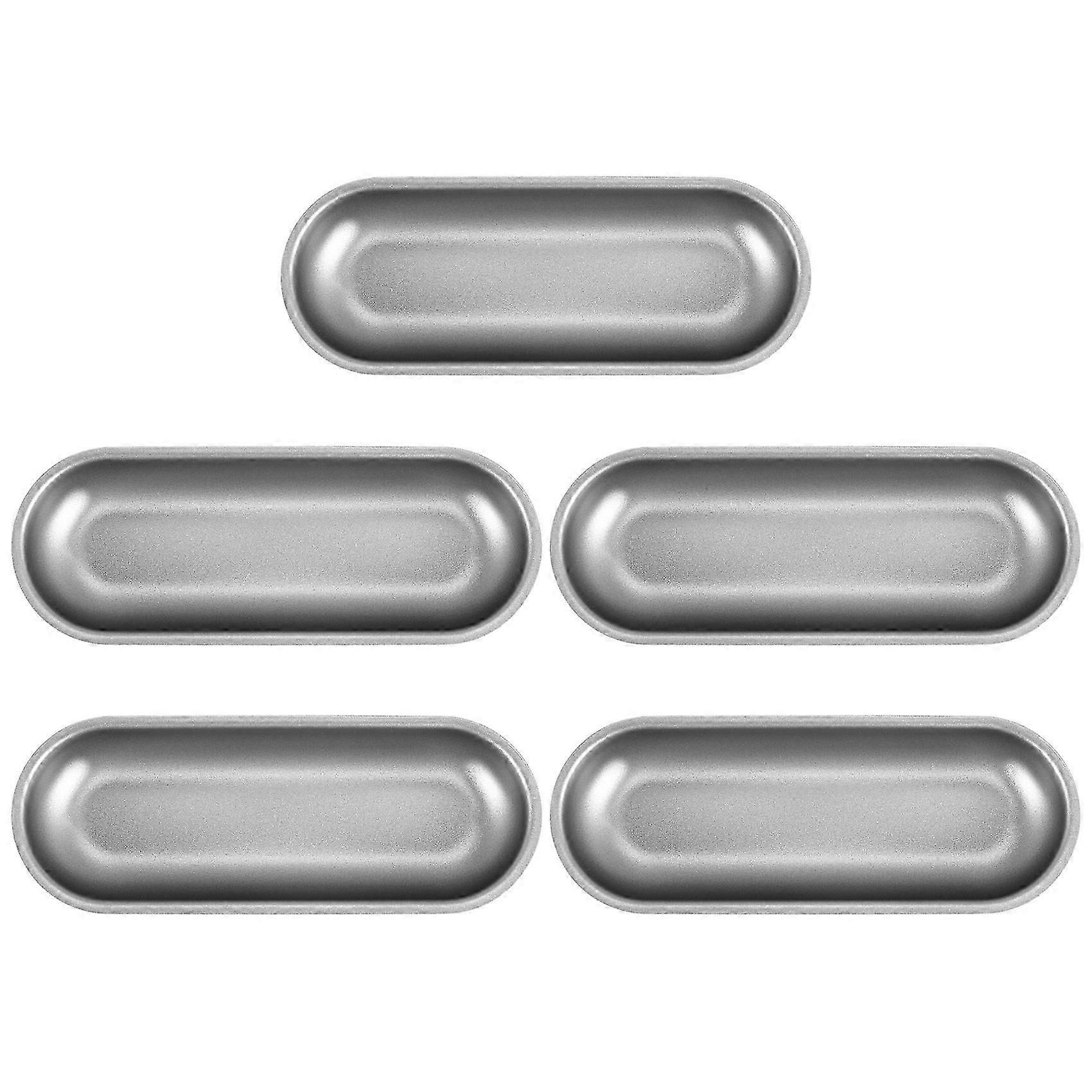 5-teiliges Hot-dog-formen-set Aus Kohlenstoffstahl, Antihaftbeschichtet, Ovale Hot-dog-brötchen-backform Für Di
