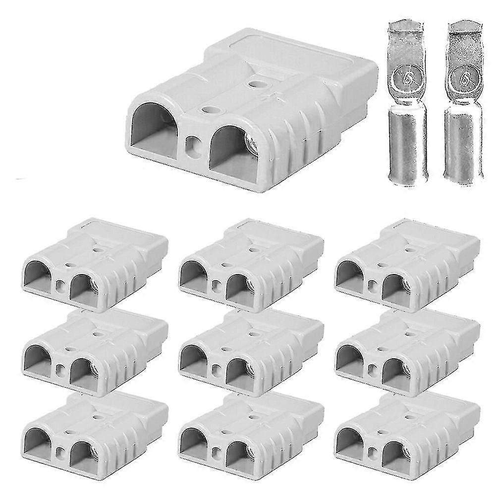10 Stück Anderson-stecker, Gleichstrom 50 A, 12–24 V, 6 Awg, Zweipolig Mit Kupferkontakten