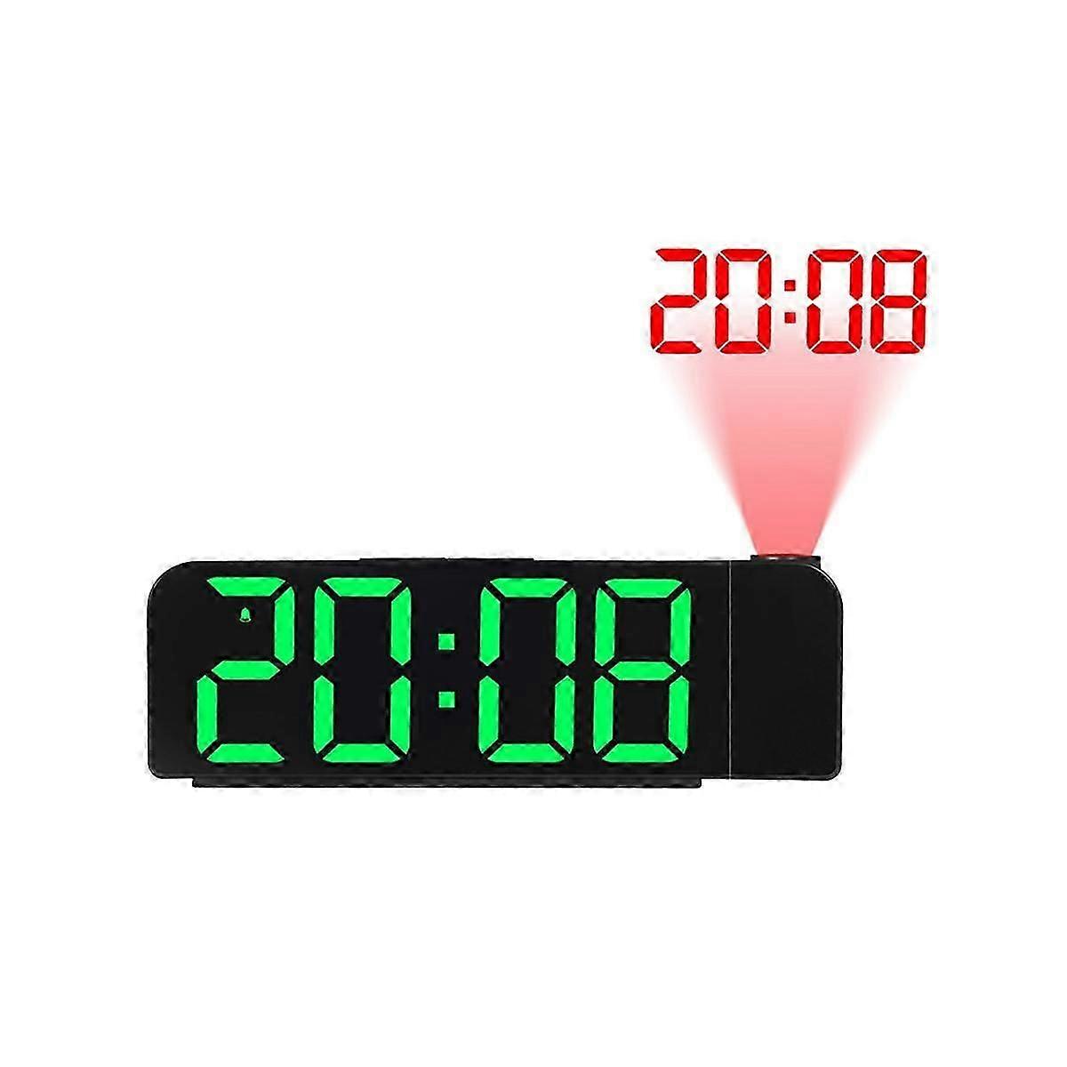180°-drehung, Projektionswecker, 12/24-stunden-led-digitaluhr, Usb-ladefunktion, Deckenprojektor, Alarm