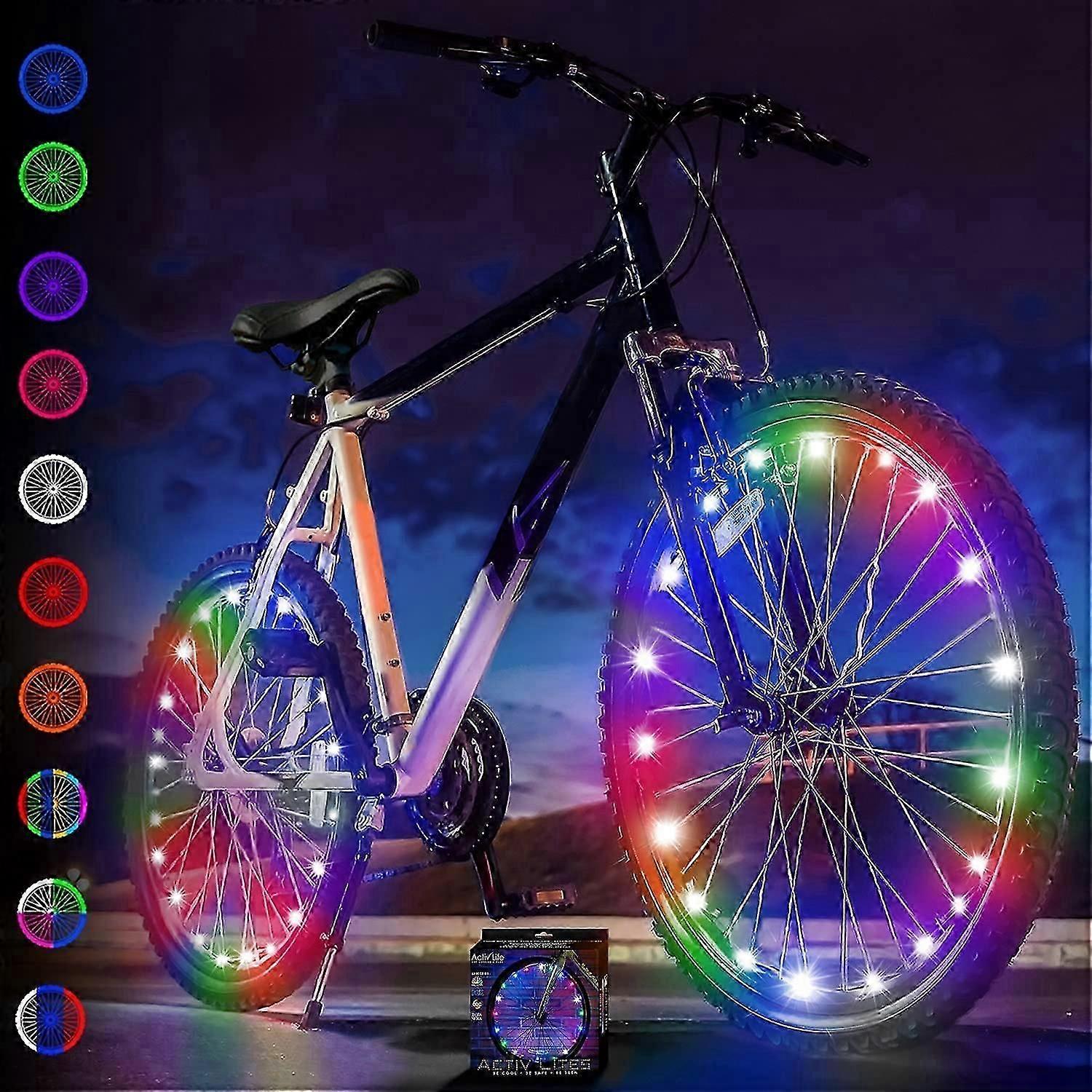 2er-pack Led-fahrradreifenlichter – 100 % Heller Und Aus Allen Winkeln Sichtbar Für Maximale Sicherheit – Mehrfarbig