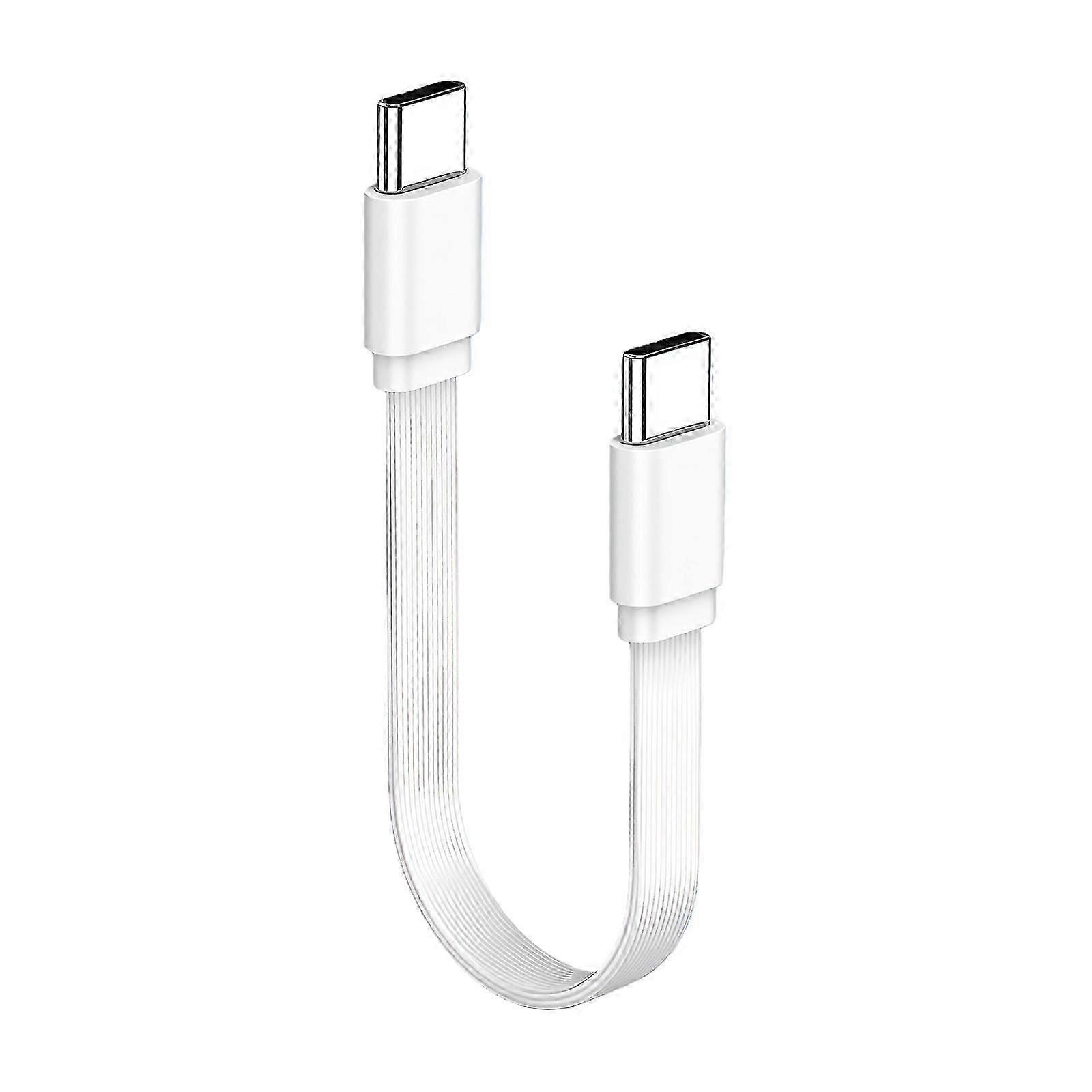 Silikon-schnellladekabel (100 W), 90°-winkel, Typ-c-auf-typ-c-kabel, Kurzes Kabel Für Mobiltelefone, Mehrfarbig