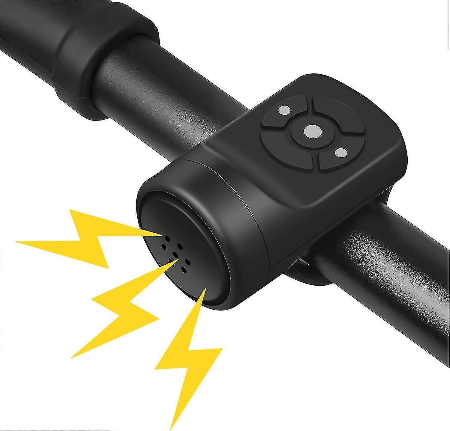 Elektrische Fahrradhupe, Fahrradhupe Mit Alarm 120 Db, Ipx4 Wasserdichte Elektrische Fahrradklingel Mit Alarm, 4 Klingelmodi