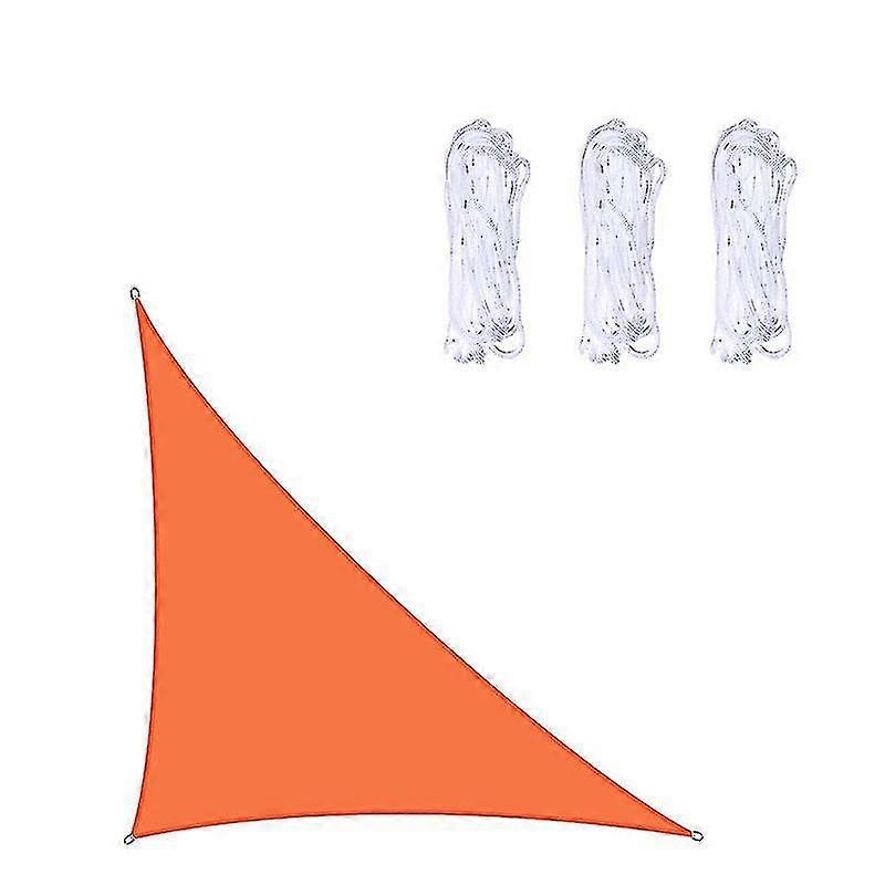 Wasserdichtes Dreieckiges Sonnensegel, 3x3x4,3 M / 4x4x5,7 M / 5x5x7,1 M, Für Garten, Terrasse, Pool, Camping (orange, 3x3x4,3 M)