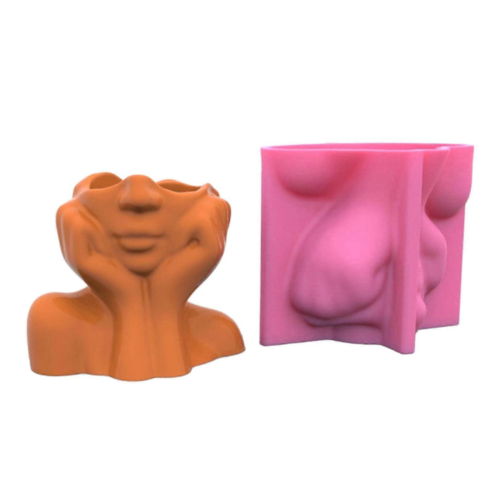 Geometrische Wangenstütz-gesichtsgips-silikonform, Aufbewahrungsbox, Form Für Die Herstellung Von Sukkulentenpflanzen, Blumentöpfen, Kerzenhaltern