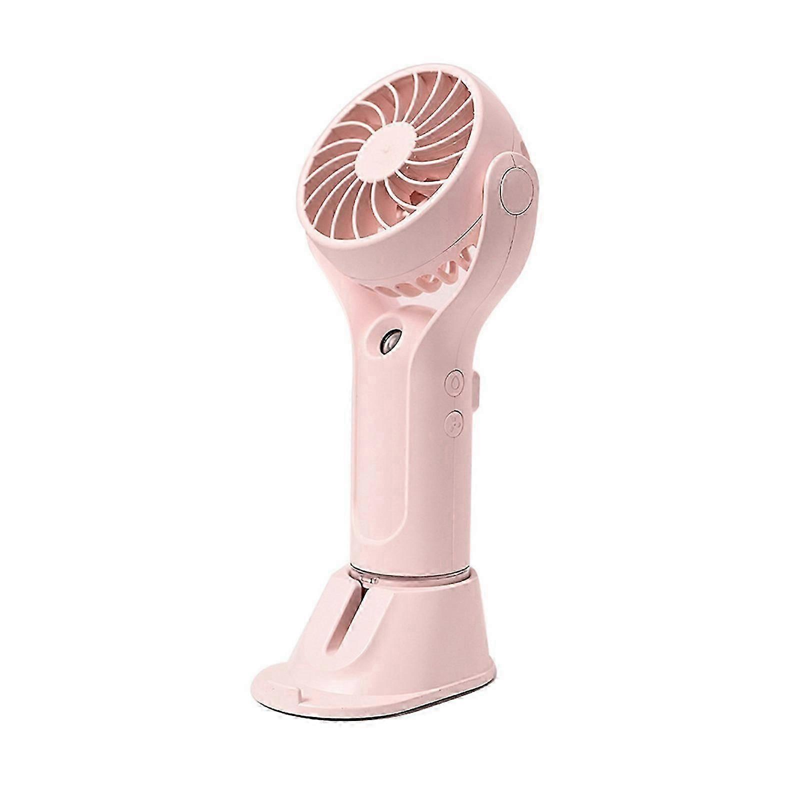 Reiseventilator, Kleiner Tischventilator, Usb-ventilator, Handventilator, Leiser Ventilator, 3 Geschwindigkeitsstufen, Verstellbar, Abs-textur, Rosa
