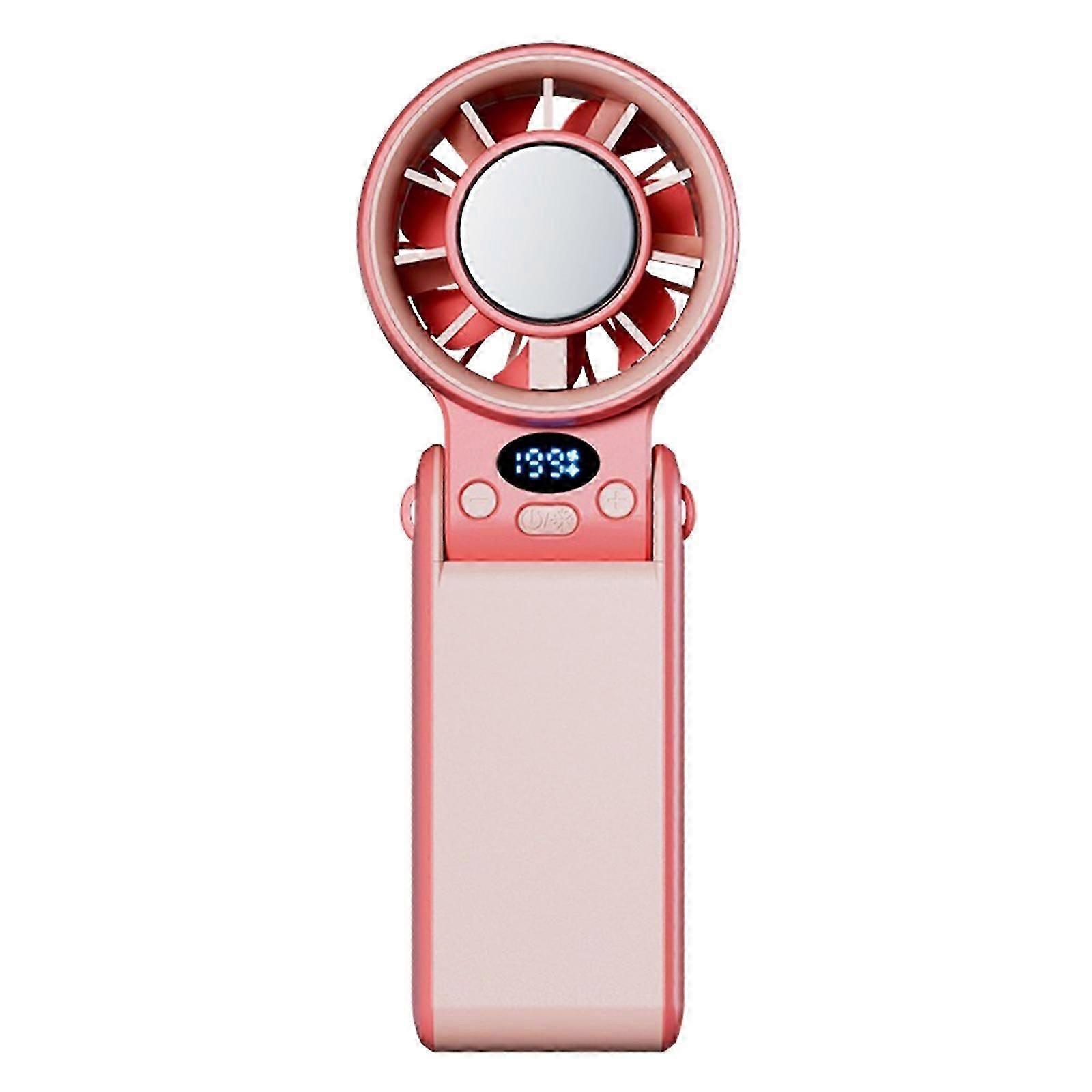 Tischventilator, Kleiner Ventilator Für Draußen, Reiseventilator, Desktop-ventilator, Schlafzimmerventilator, Büroventilator, Luftkühlungsventilator, Faltbarer Ventilator Fürs Schlafzimmer, Rosa