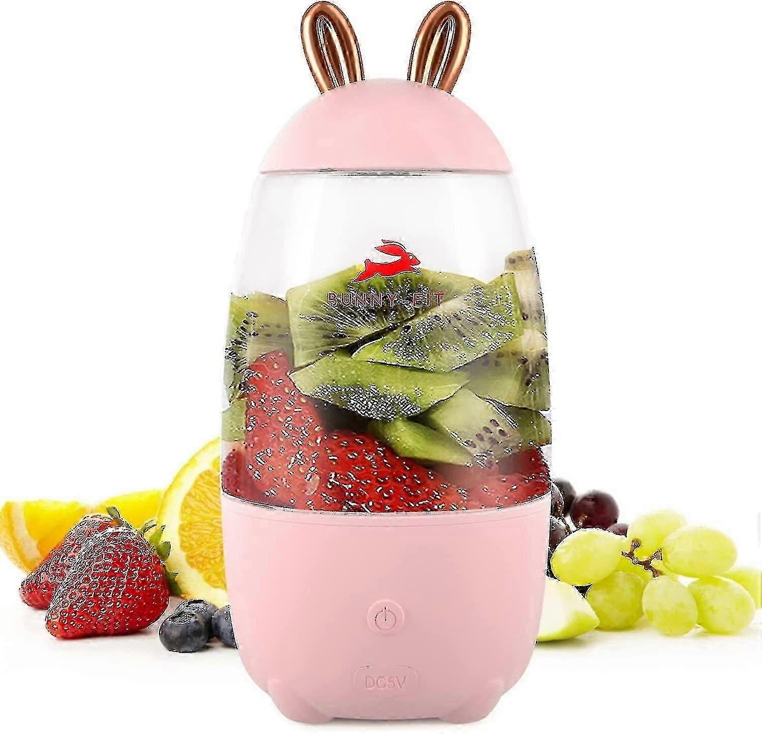 Tragbarer, Wiederaufladbarer Mini-mixer Mit Usb-anschluss Für Shakes Und Smoothies (rosa)