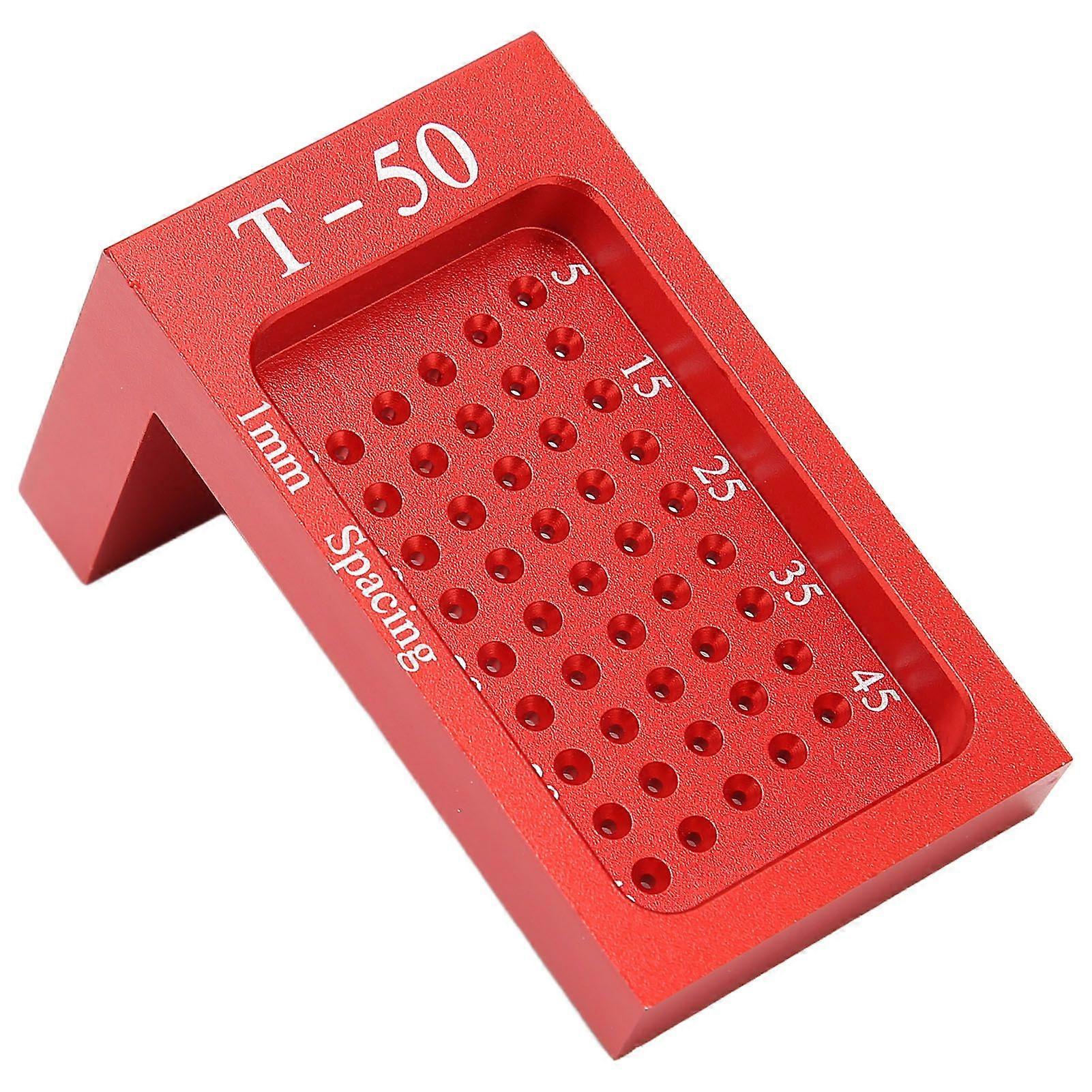 Mini-t-lineal Aus Roter Aluminiumlegierung Zum Messen Und Markieren Von Löchern Bei Holzbearbeitungen – Hilfsmittel Für Schreiner Und Ingenieure