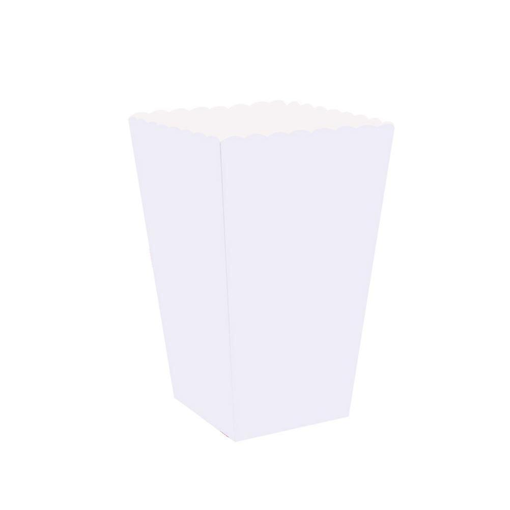 100 Stück Popcorn-boxen, Halter, Behälter, Kartons, Papiertüten, Gestreifte Boxen Für Kino, Desserttische, Hochzeitsgeschenke (weiß)