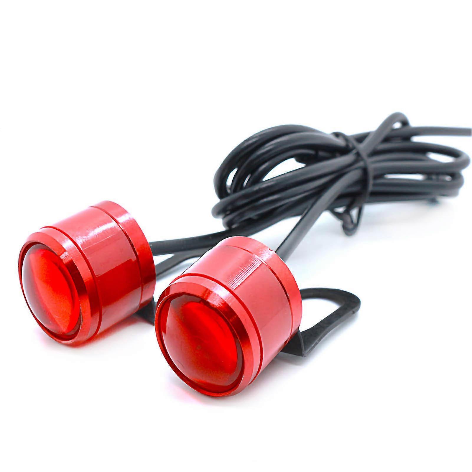 Motorrad-led-blitzlicht Aus Aluminiumlegierung, 12 V, 2 W, Blinkwarn- Und Bremslicht Für Umbauten, Rot