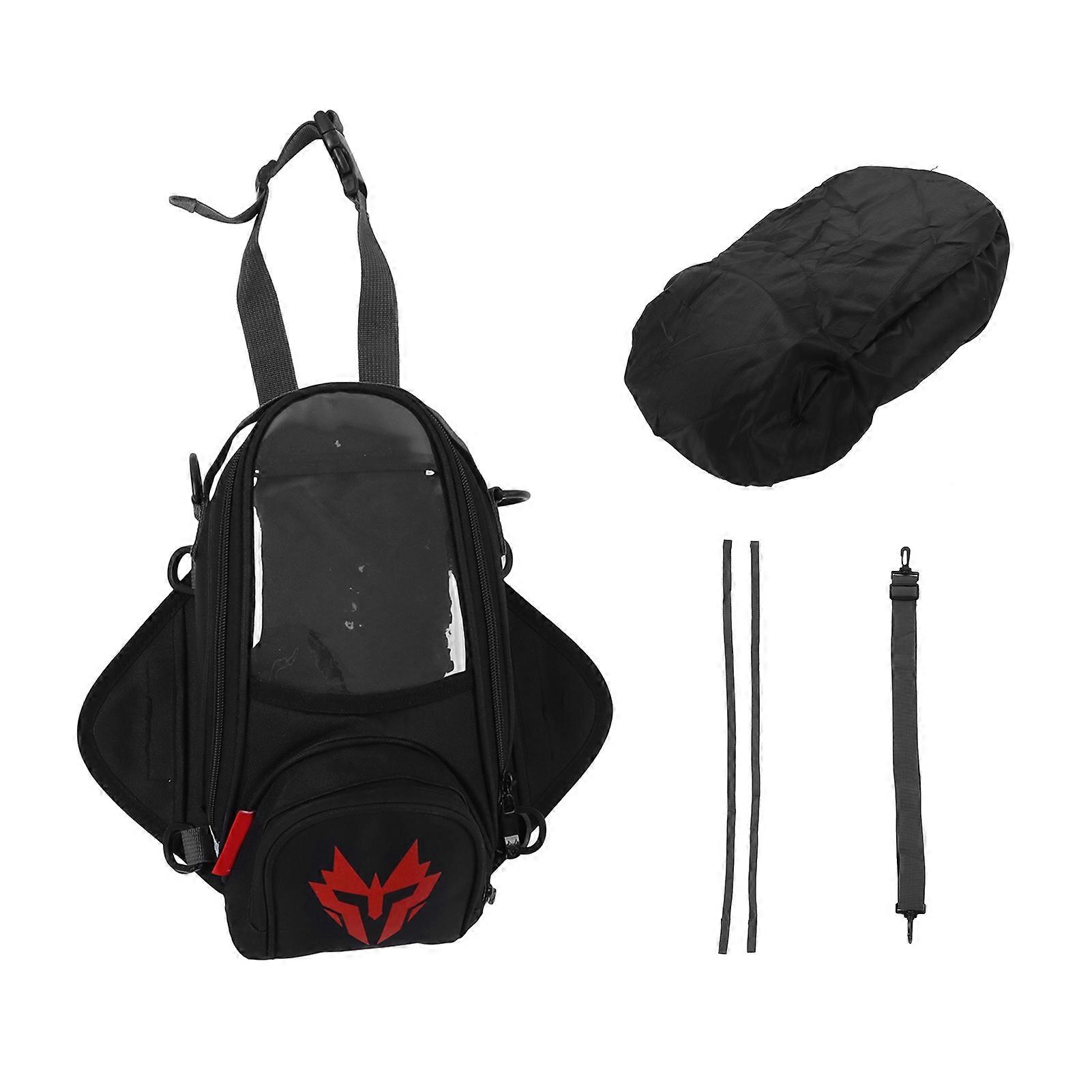 Motorrad-tanktasche Mit Touchscreen-funktion, Verstellbarem Gurt, Wasserdichtem Oxford-gewebe, Universalrot