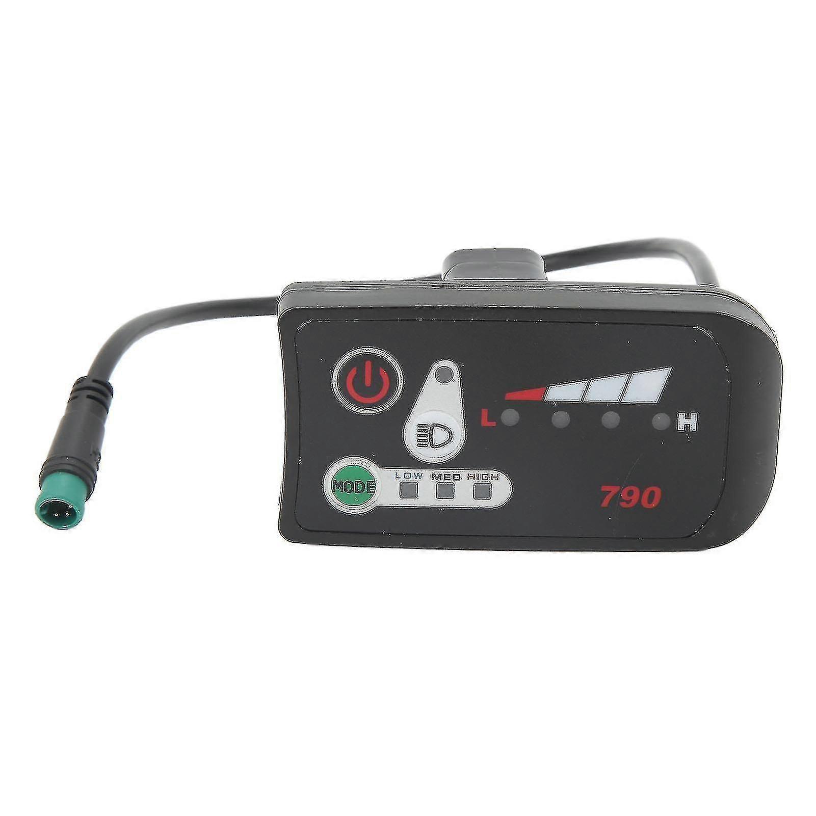 Led-leistungsanzeige Für Elektrofahrräder, Modifikationsanzeige Für Elektrofahrräder Mit Wasserdichtem 5-poligem Stecker Für 22,2-mm-lenker (48 V)