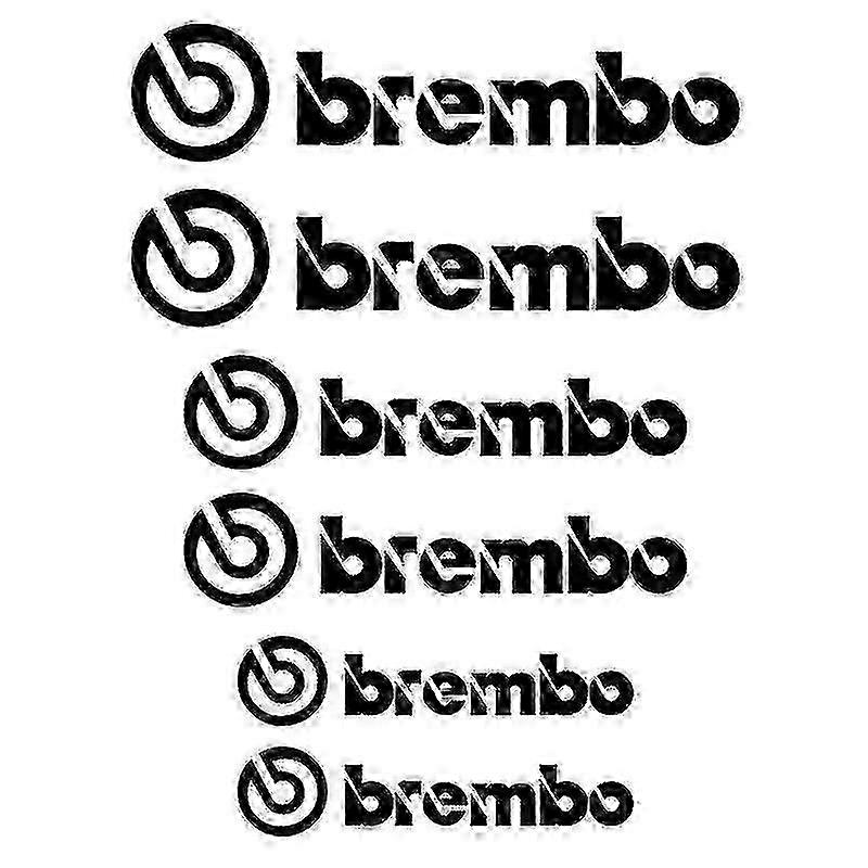 6 Stück Auto-bremssattel-aufkleber Für Brembo, Reflektierende Schriftzüge, Fahrzeugaufkleber Zzj (schwarz)