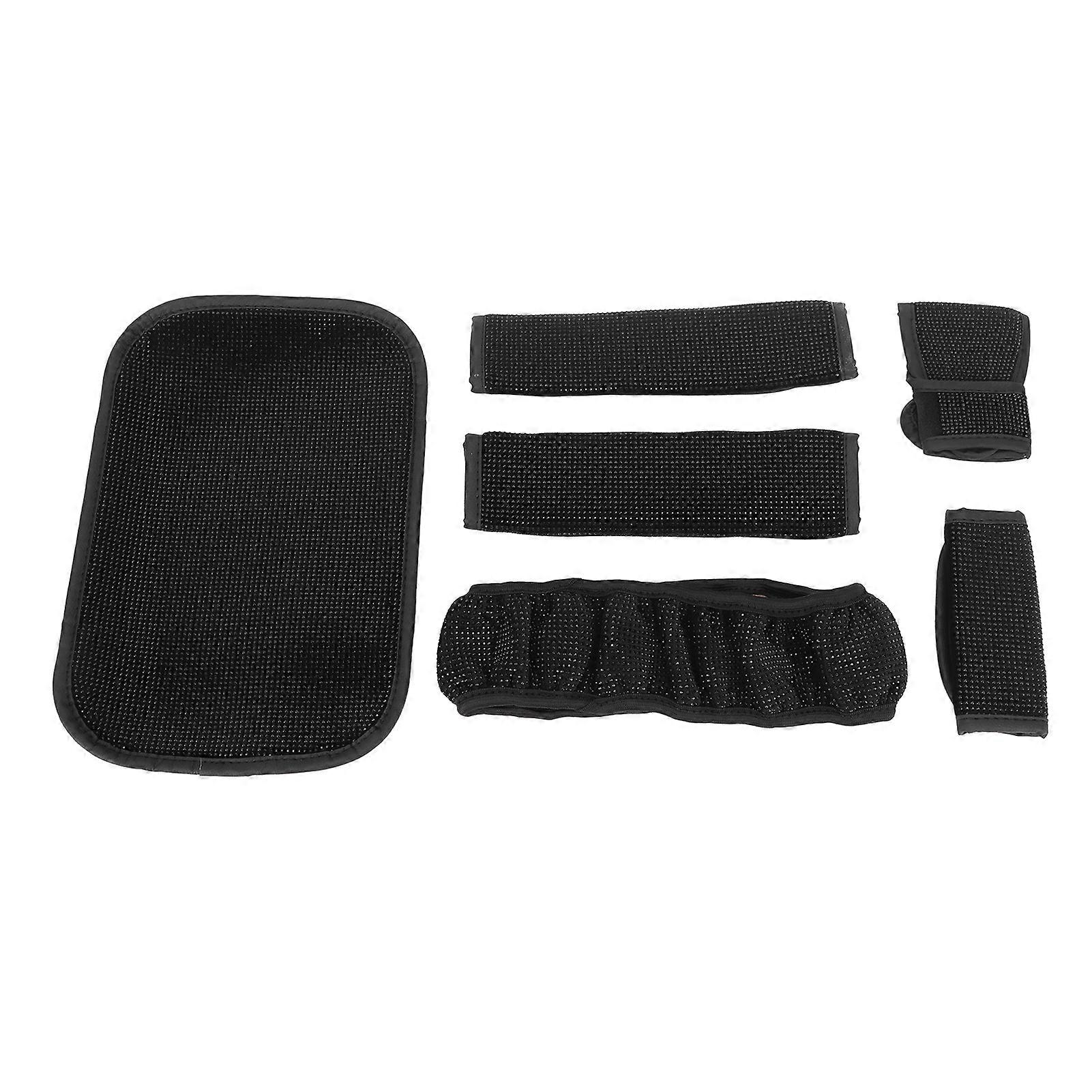 Lenkradbezug-set Mit Strasssteinen, Farbecht, Schwarz, 38 Cm / 15,0 Zoll