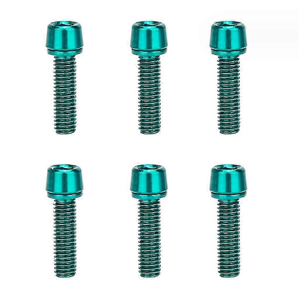 6 Stück Fahrrad-vorbau-abdeckschrauben, Konische Schrauben (cyan)