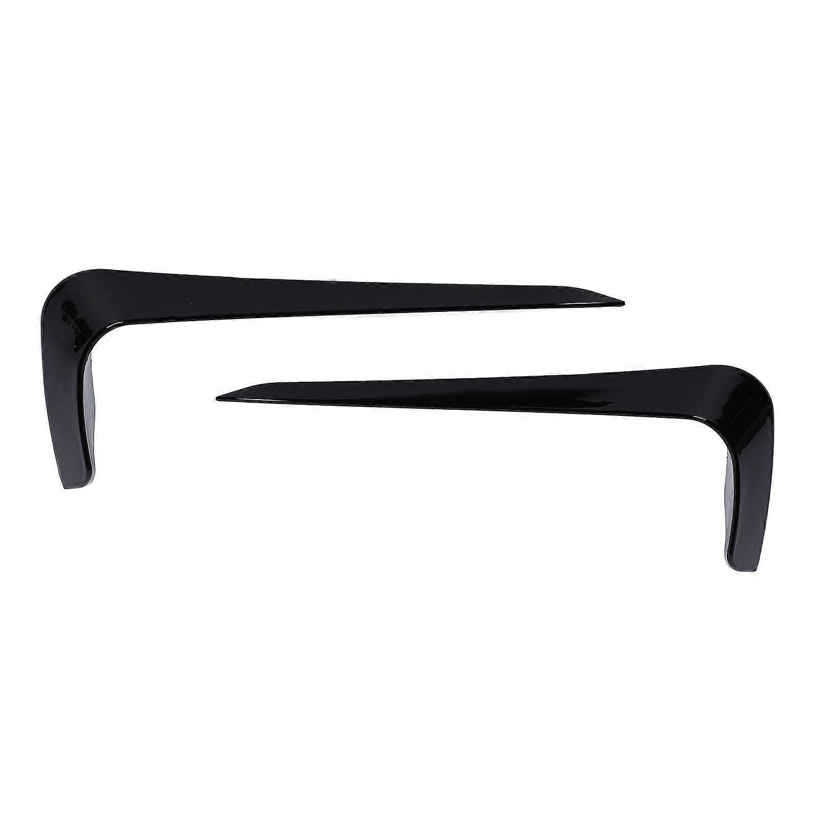 2 Stück Frontstoßstangensplitter, Aerodynamischer Seitenluftschlitz-windabweiser Für 3er E90 E91 M Sport Vor-facelift 2005 Bis 2008, Glänzend Schwarz