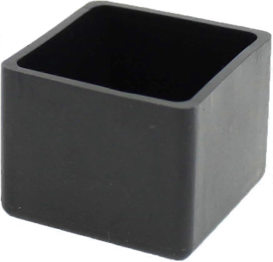 4 Quadratische Gummikappen Für Stuhl-, Tisch- Und Möbelbeine (40 Mm, Schwarz)