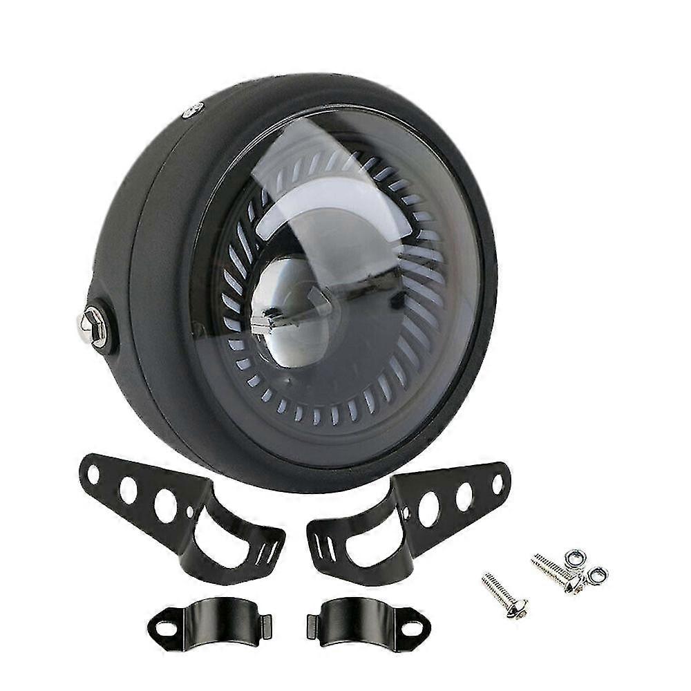 Motorrad Cafe Racer Bobber 6,5 Zoll Led-scheinwerfer Spiralweiß Seitenhalterung