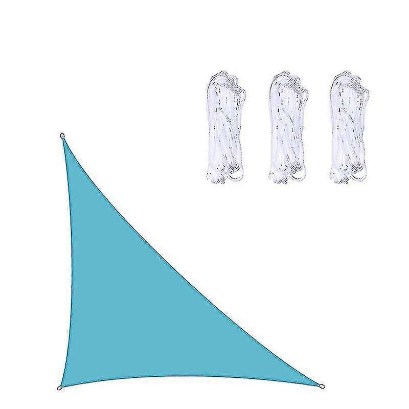 Wasserdichtes Dreieckiges Sonnensegel, 3x3x4,3 M / 4x4x5,7 M / 5x5x7,1 M, Für Garten, Terrasse, Pool, Camping (seeblau 5x5x7,1 M)