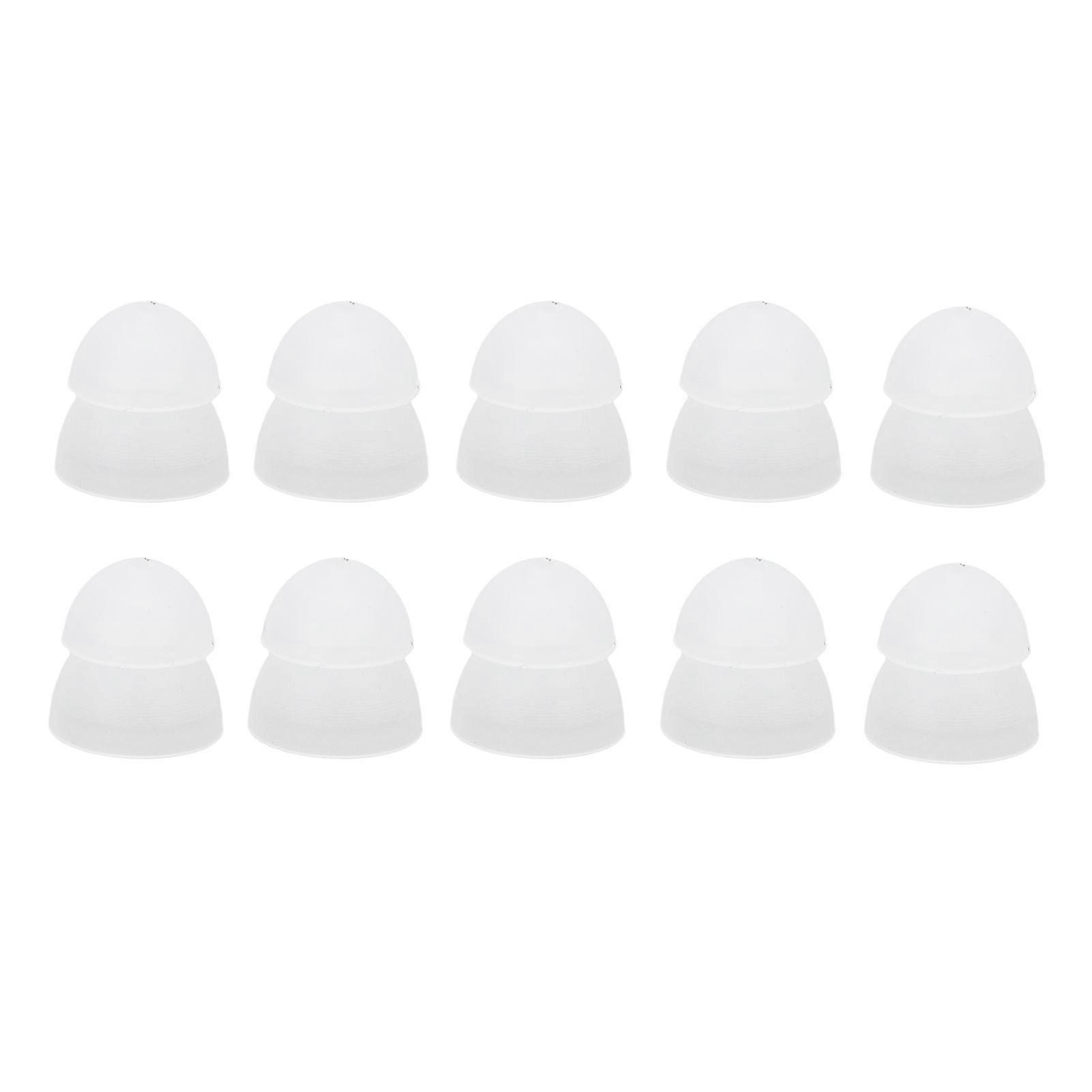 10 Stück Hörgeräte-ohrpassstücke Aus Weichem Silikon, 8 Mm, Doppellagig, Geschlossen, Waschbar, Antistatisch, Weiß (ymmr)