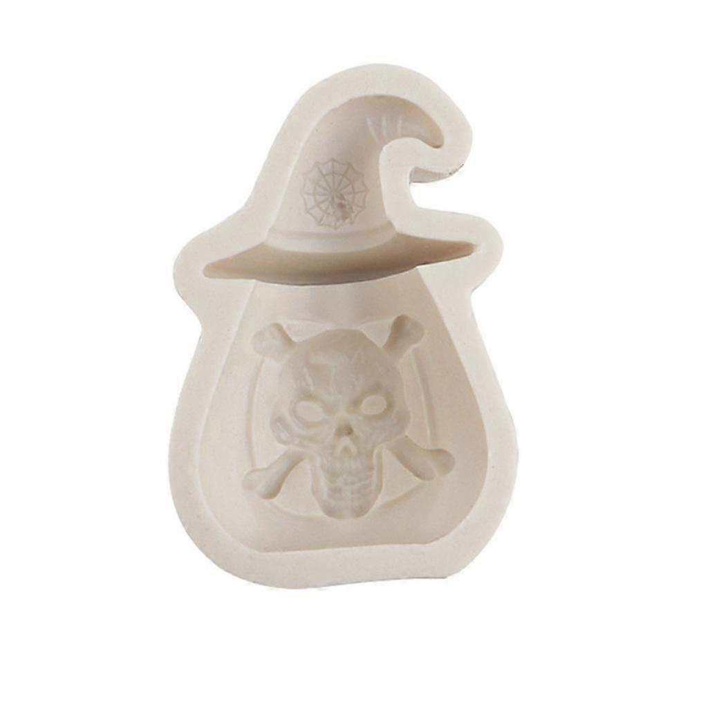 Silikon-fondantform Mit Cartoon-halloween-motiv, Diy-kuchen- Und Gebäckform (weiß 1)