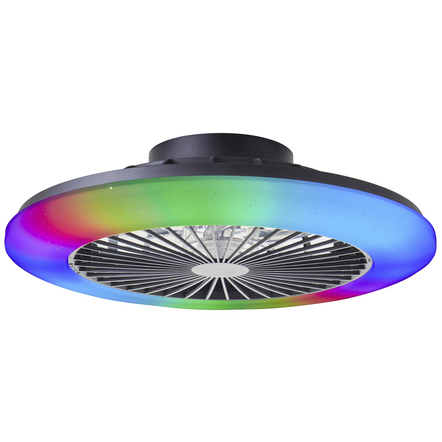 [gebraucht] B-ware Brilliant Salerno Led Deckenleuchte 49cm Mit Ventilator Dimmbar Schwarz