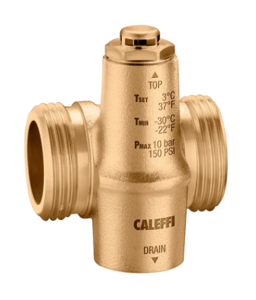 Kompaktes Frostschutzventil Mit Messinggehäuse, Anschluss 1 "m Caleffi 108622 Messing