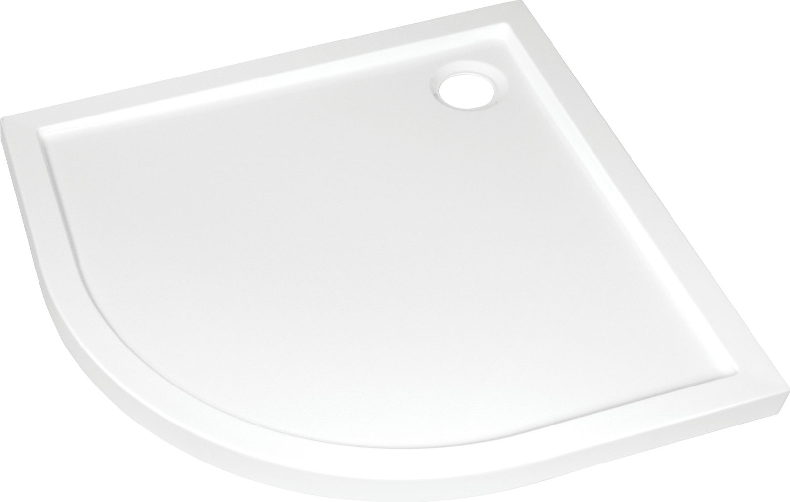 Halbrunde Acryl-duschwanne 80 Cm In Weiß