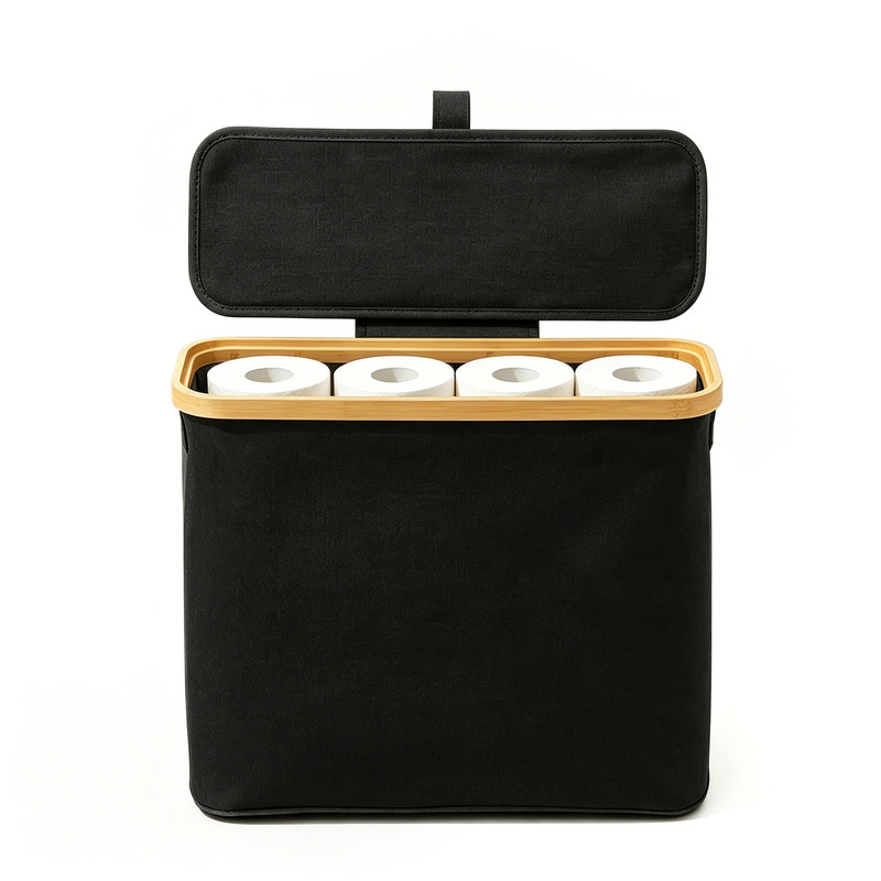 Toilettenpapierhalter Mit Aufbewahrung & Deckel – Rollenhalter Für Badezimmer, Wandmontage Oder Freistehend, Aufbewahrungsbox Für Klopapier & Utensilien, Bad-organizer, 1 Stück