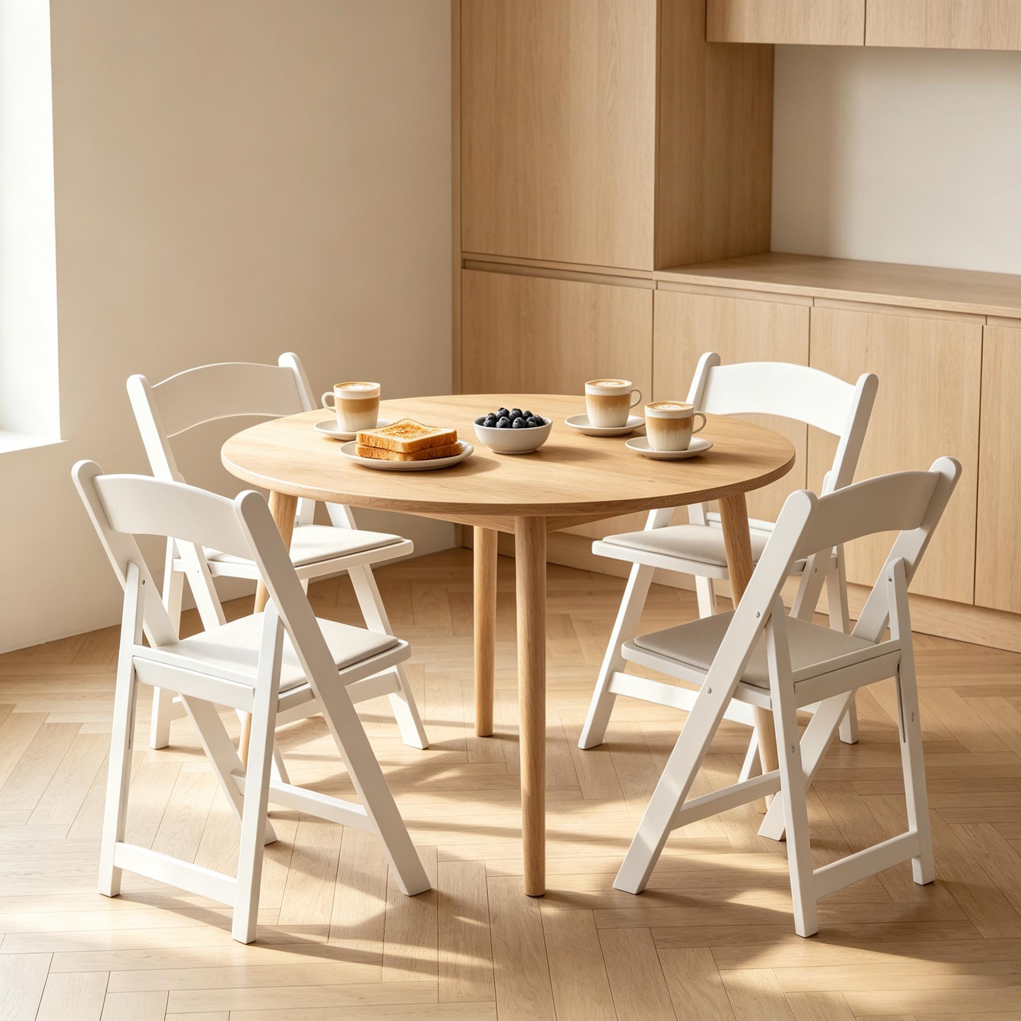 4er-set Klappstühle Harz, 120 Kg, Pu-sitz, Für Innen & Außen, 44x45x78 Cm, Stapelbar, Platzsparend