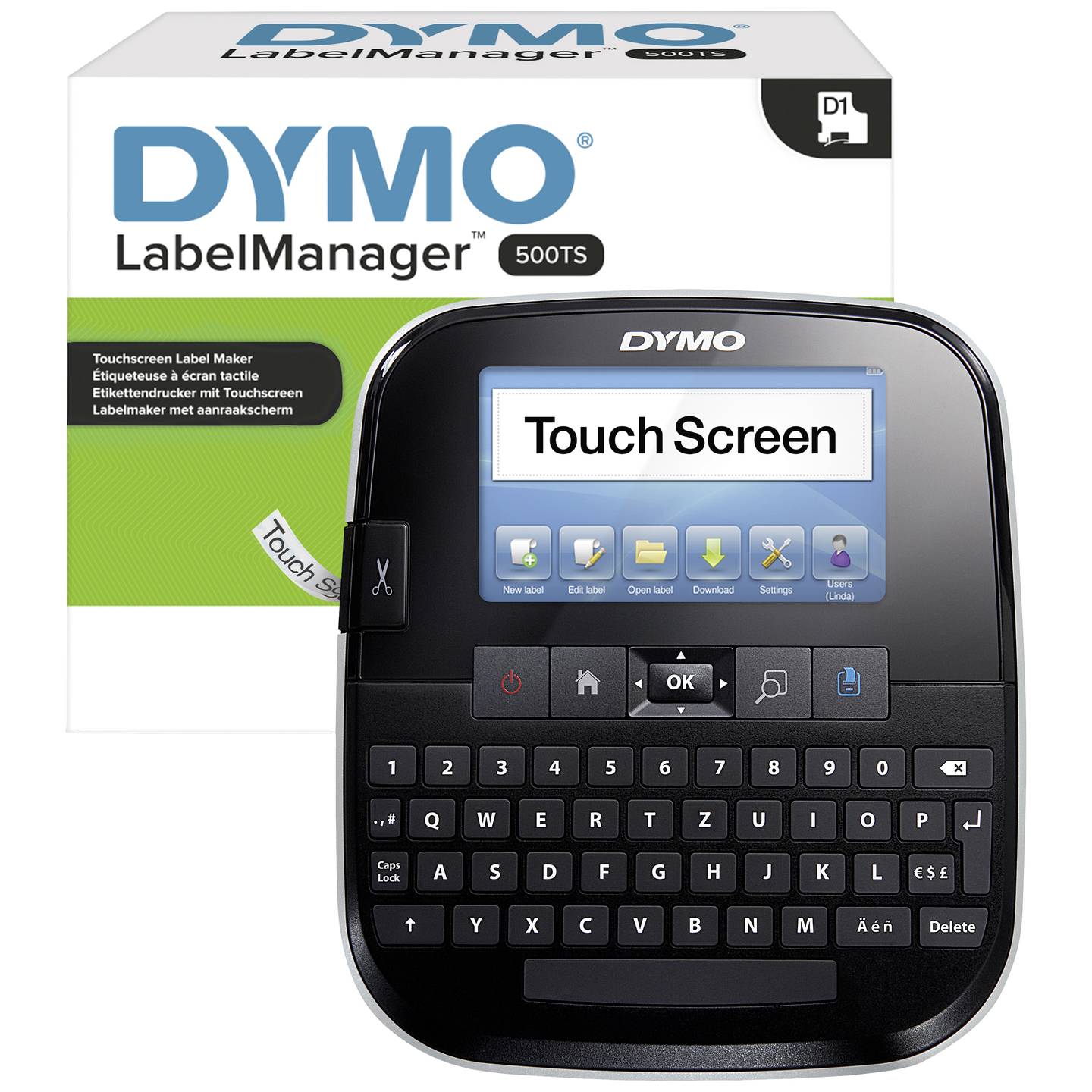 [gebraucht] B-ware Dymo Labelmanager 500ts Beschriftungsgerät Etikettendrucker Mobil Akku D1 6-24mm