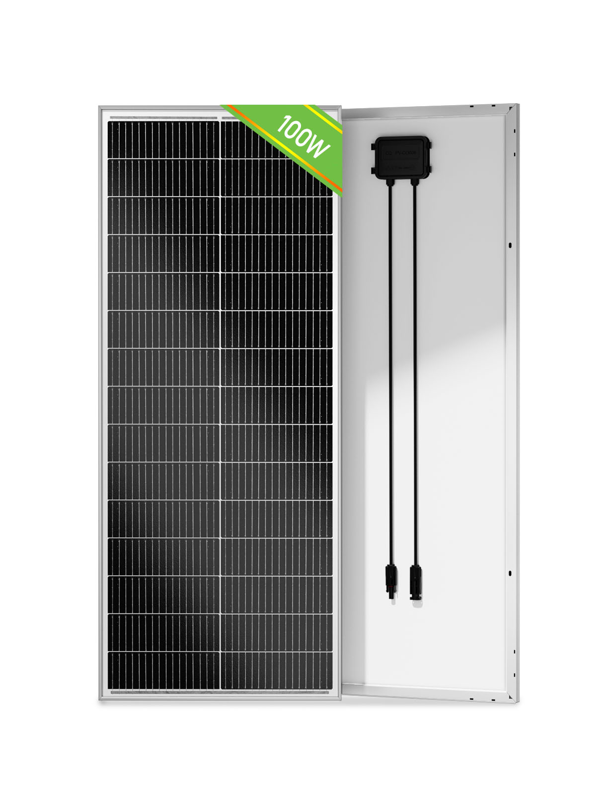 Eco-worthy 100w Solarpanel 18v, 18bb N-typ Solarpanel Mit 25% Wirkungsgrad Für Solaranlagen In Wohnmobil, Garten, Dach, Balkon, Boot