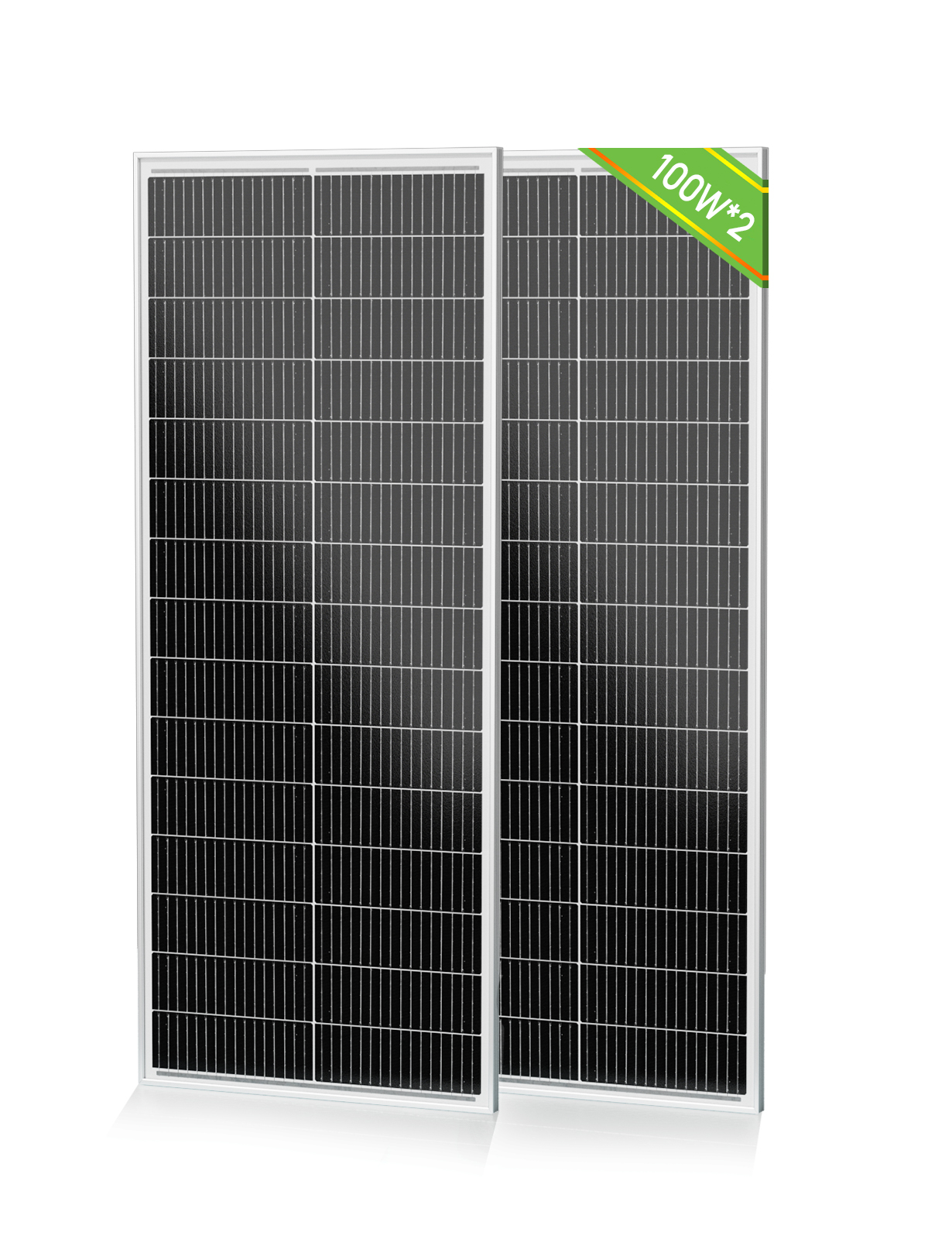 Eco-worthy 200w Solarpanel 18v, 2x100w 18bb N-typ Mono Solarmodul Mit 25% Hohe Umwandlung Für Netzunabhängige System Auf Balkon, Wohnwagen, Boot, Dach, Camping