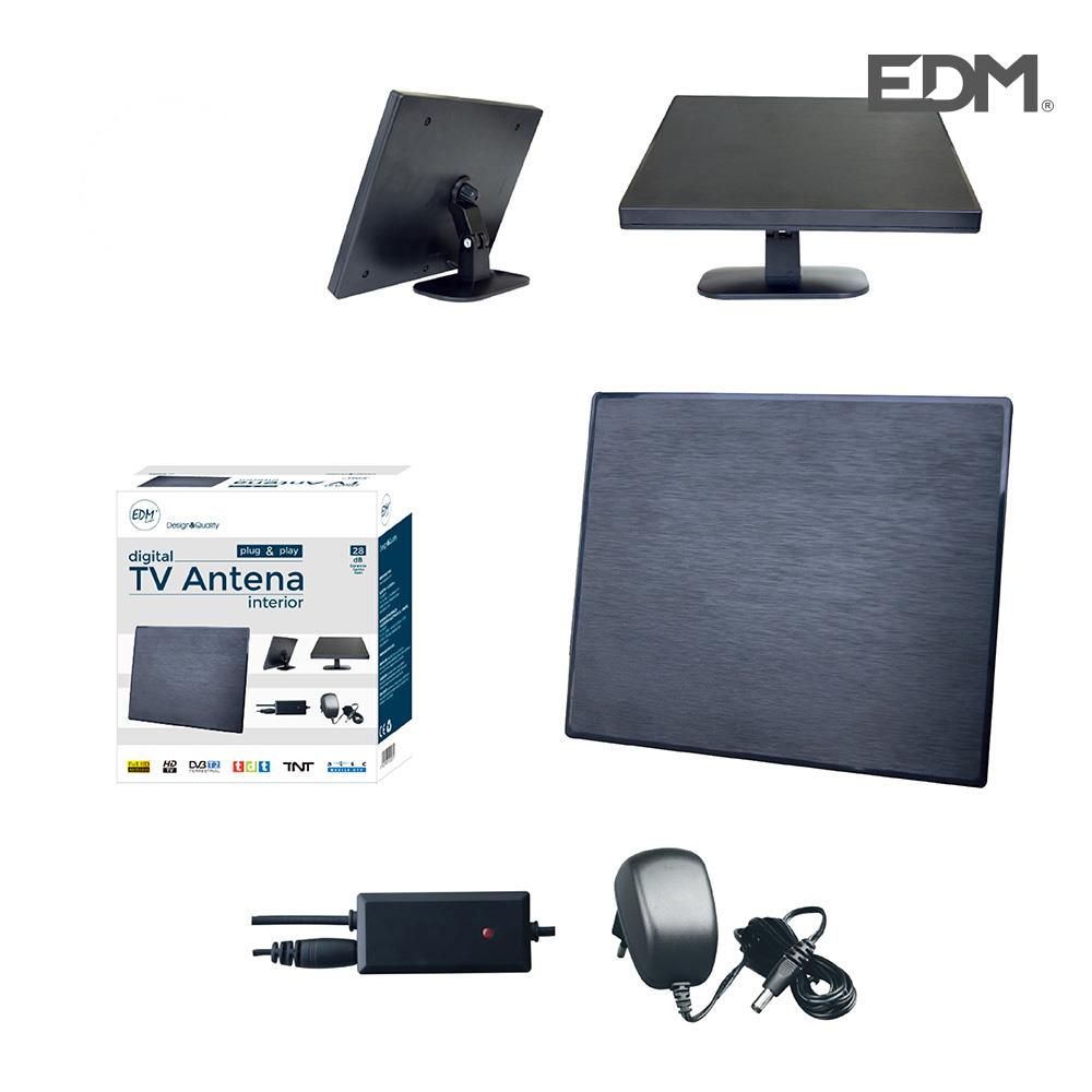Edm - Indoor-uhf-antenne Tv 470–862 Mhz Design-serie 188 X 155 X 13,5 Mm