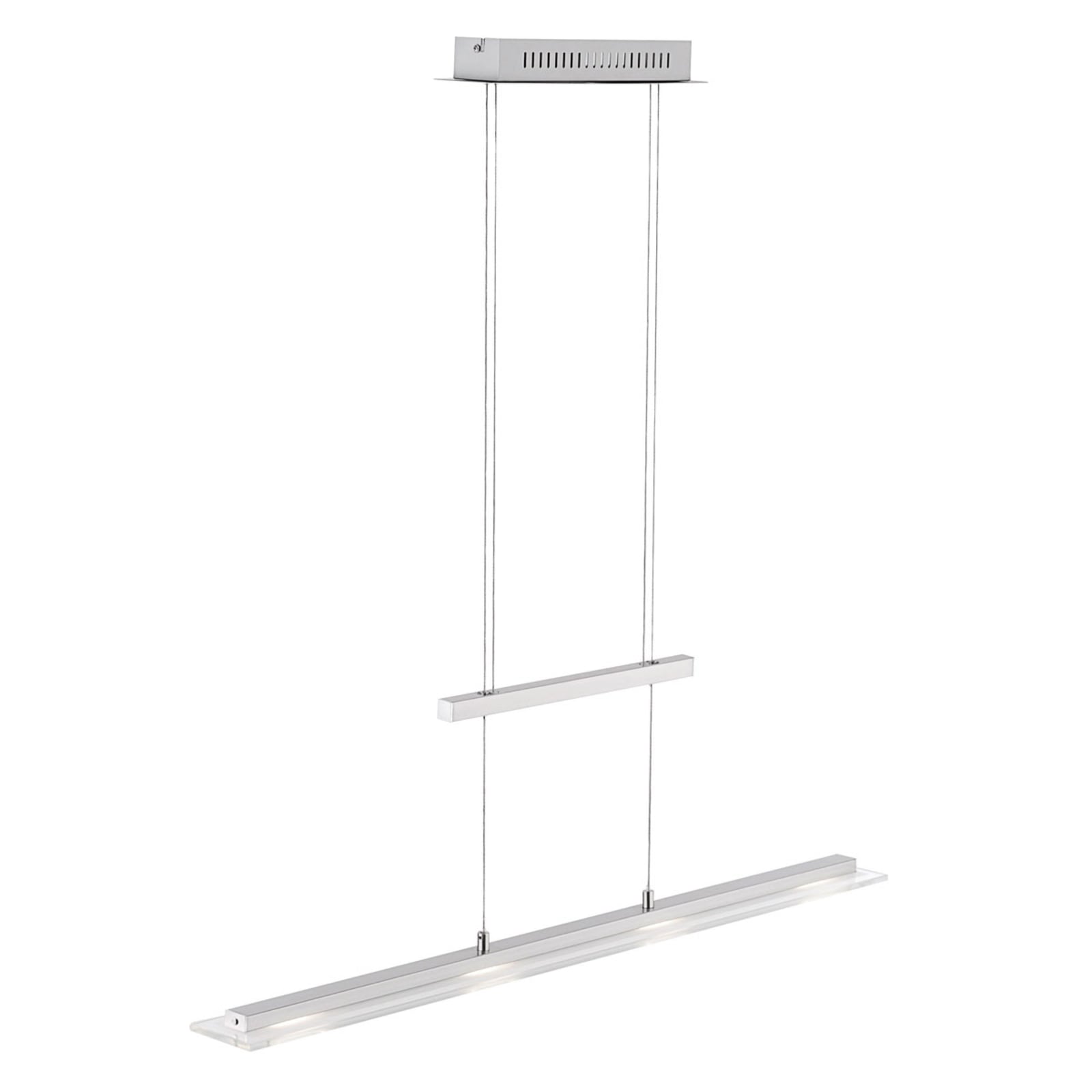 [neuwertig] B-ware Fischer&honsel Hängeleuchte Tenso Led Pendelleuchte Dimmbar Nickel Matt 64cm Cct