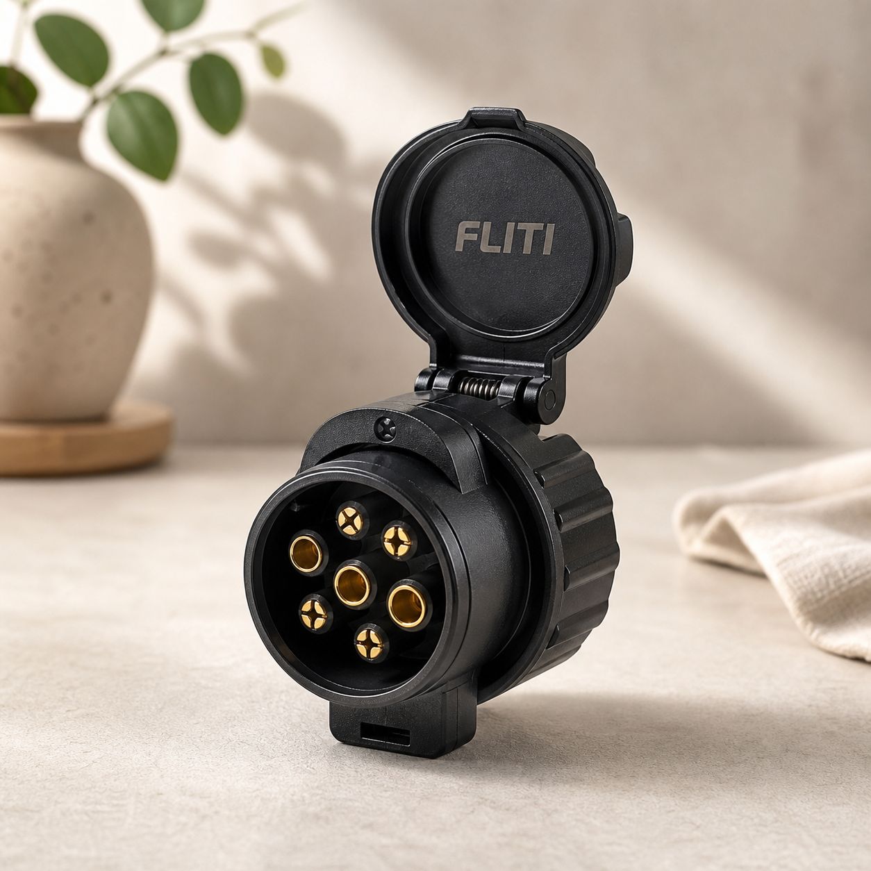 7- Auf 13-poliger Anhängerstecker-adapter – Abs Und Kupfer – 12 V/24 V – Schwarz – Kompatibel Mit Europäischen Anhängern