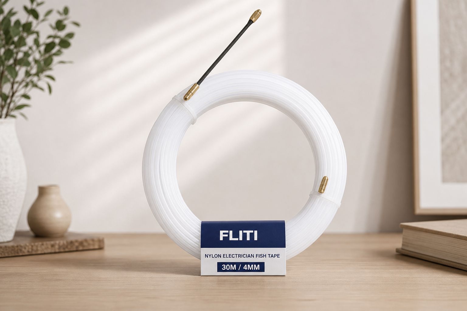 Elektrischer 30-m-nylon-drahtzieher – Ø 4 Mm – Flexibler Führungskopf – Hochtemperatur- Und Alterungsbeständig