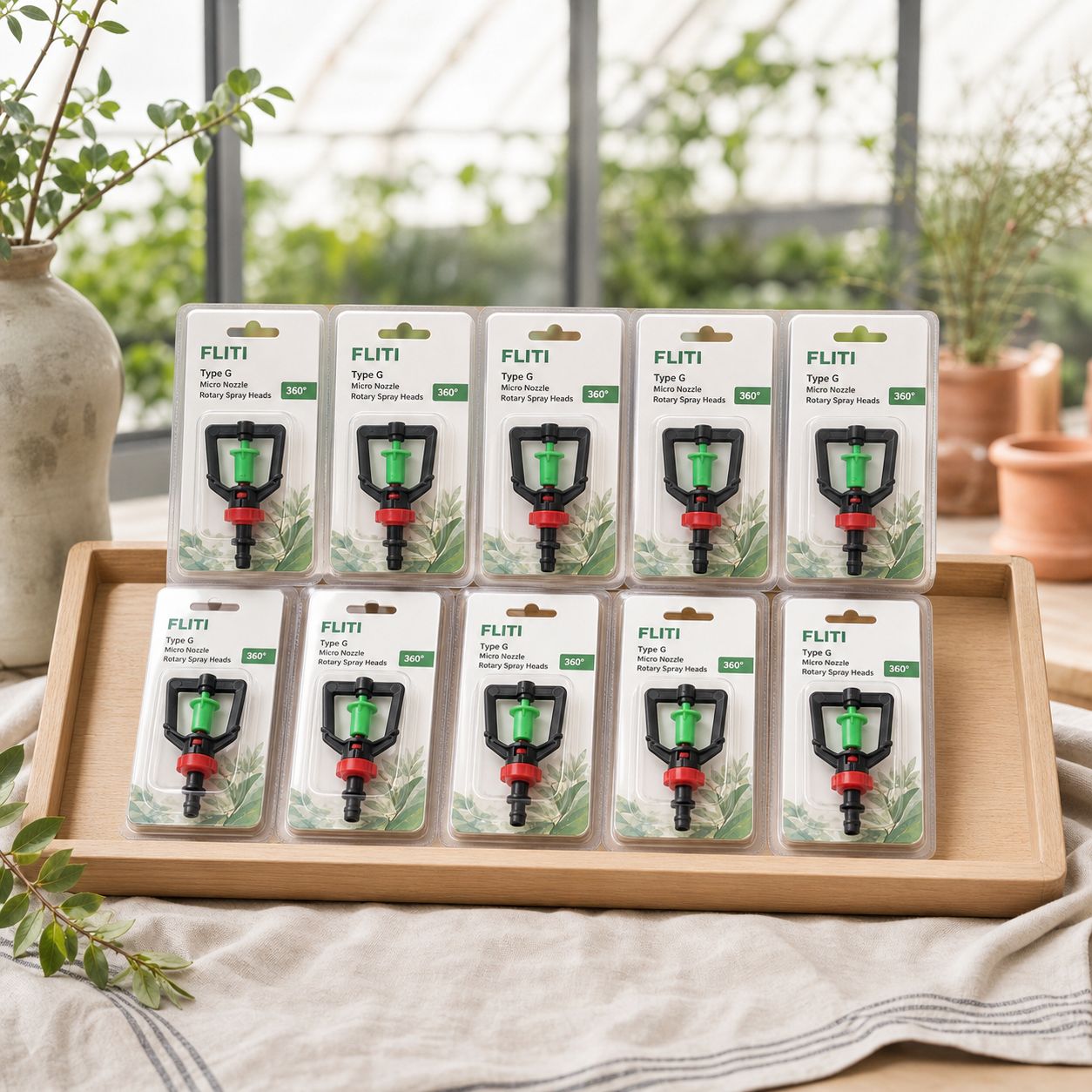 10 Rotierende Düsen Typ G Mikro-sprinkler 360° Gewächshauspflanzen