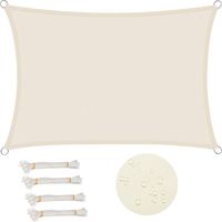Rechteckiges Sonnensegel 3x4 M, Pes, Wasserdicht, Uv-schutz 93%, Für Garten, Terrasse, Pool, Außenbereich, Privat