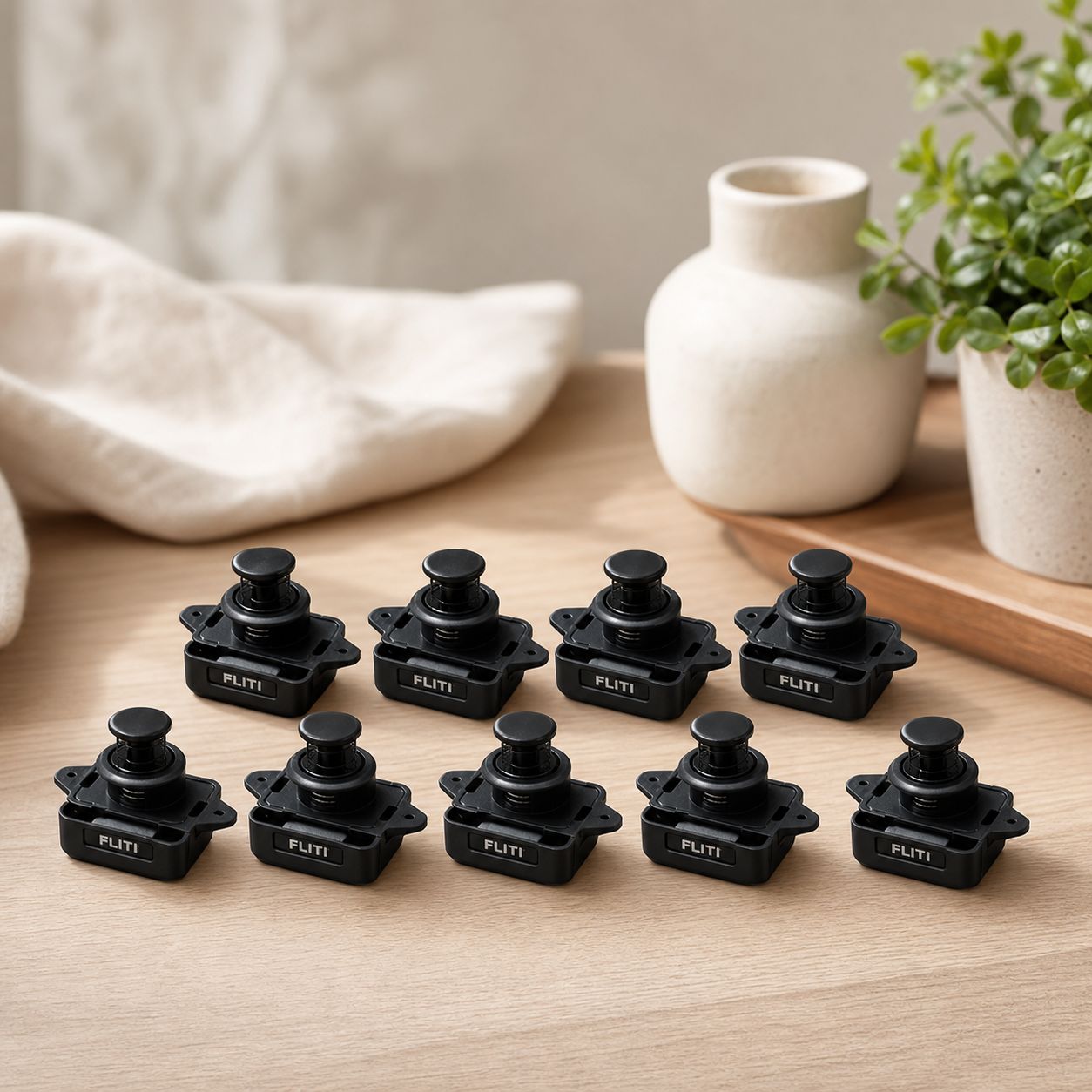 10er-pack Druckknopfriegel – Schlüssellose Schrankschlösser, 15–18 Mm, Zinklegierung, Kunststoff