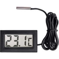 Digitales Lcd-thermometer -50 °c Bis +110 °c ±0,5 °c, Edelstahlsonde, 1 M Kabel, Geeignet Für Kühlschrank, Aquarium, Fahrzeug, Gewächshaus, Haushalt Und Professionelle Anwendung.