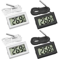 Wasserdichtes Digitales Lcd-thermometer -50 °c Bis 110 °c - 100 Cm Sonde - Für Kühlschrank, Gefrierschrank, Aquarium Und Haushalt